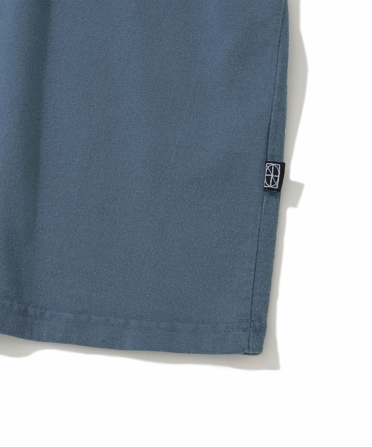 낫포너드(NOT4NERD) Divided Portrait Bleach Washed Loose Cropped T-Shirts - Navy