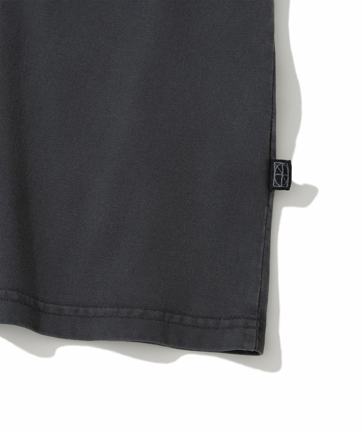 낫포너드(NOT4NERD) Triple Sanctuary Bleach Washed Loose Cropped T-Shirts - Charcoal
