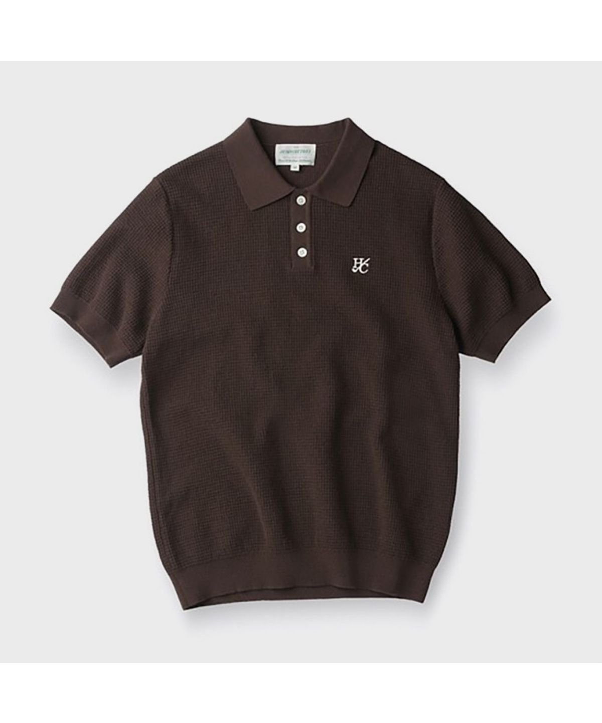 헨리코튼(HENRY COTTONS) [British Sporting Club] Waffle Short-Sleeves Polo Knit ABWAM26701BRX