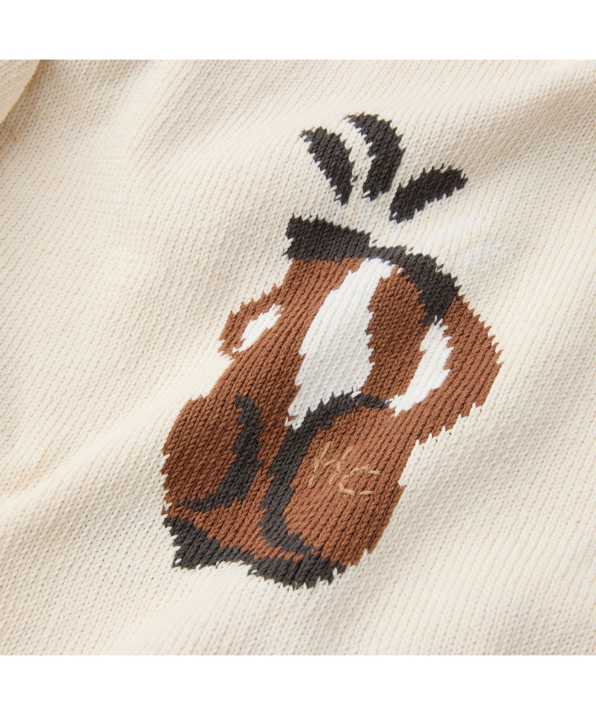 헨리코튼(HENRY COTTONS) [British Sporting Club] Applique Long-Sleeve Pullover ABWAM26601IVX