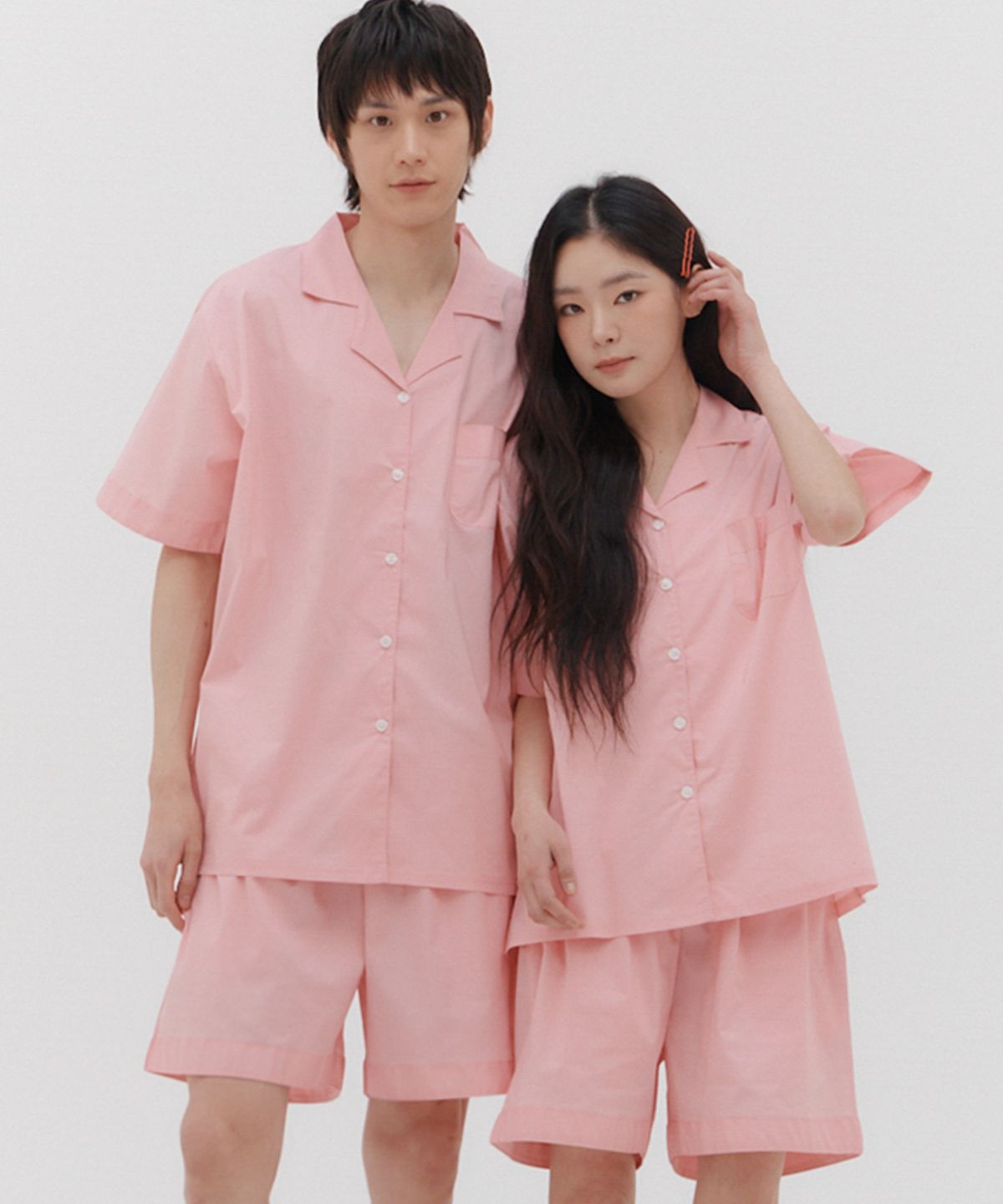오프아워(OFFHOUR) [2SET] 퓨어시트 스쿱베리 반팔 잠옷 세트