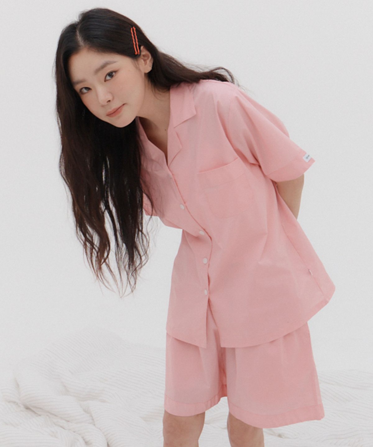 오프아워(OFFHOUR) [2SET] 퓨어시트 스쿱베리 반팔 잠옷 세트