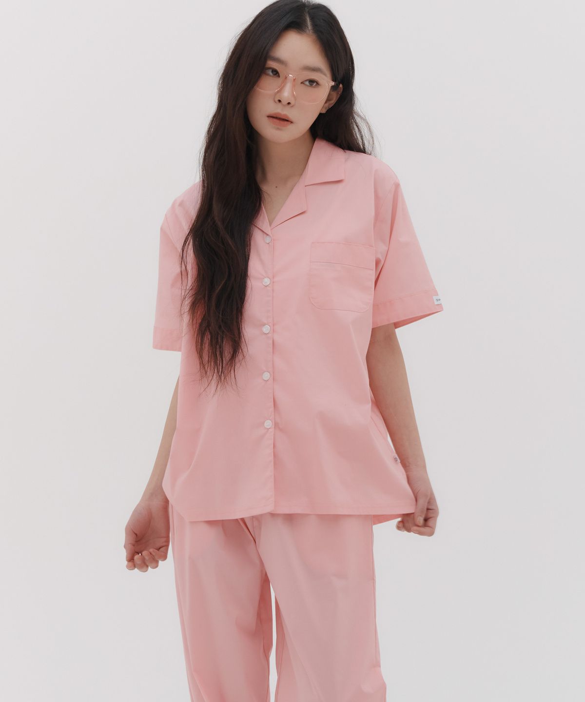 오프아워(OFFHOUR) [2SET] 퓨어시트 스쿱베리 반팔 긴바지 잠옷 세트