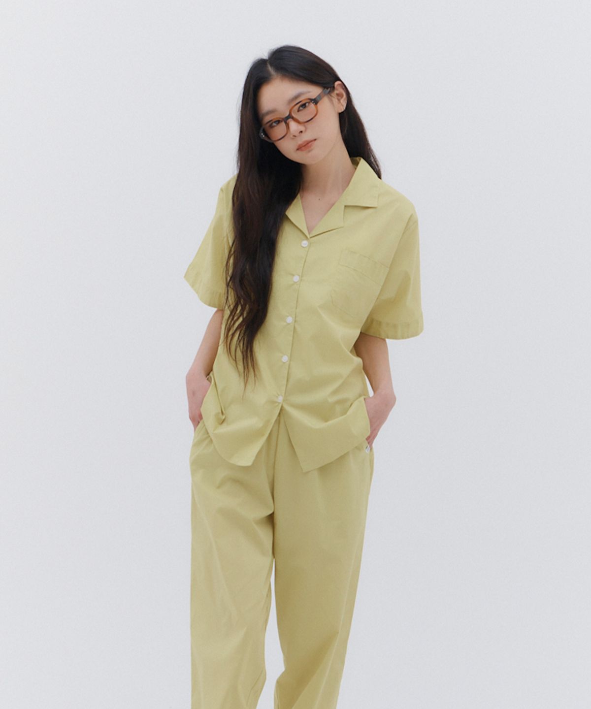 오프아워(OFFHOUR) [2SET] 퓨어시트 라임샤워 긴바지