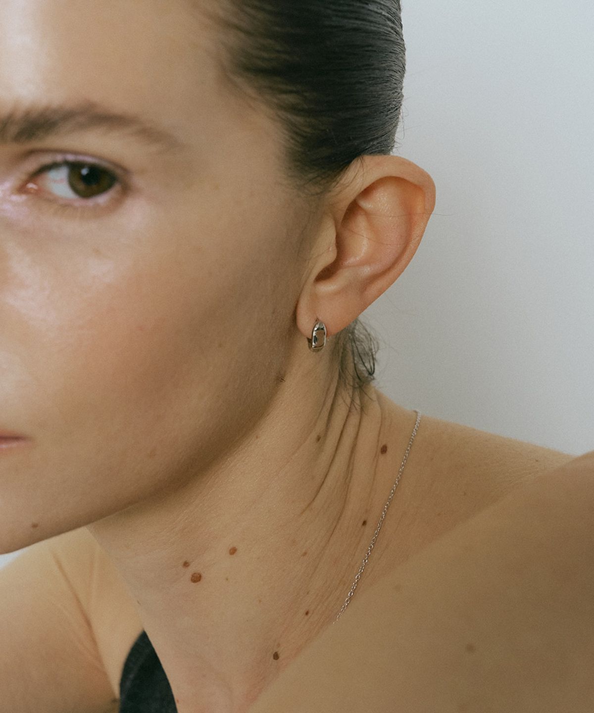 벤앤쿠(VENANDQU) [925 Silver] 1903. Crashed hoop earring