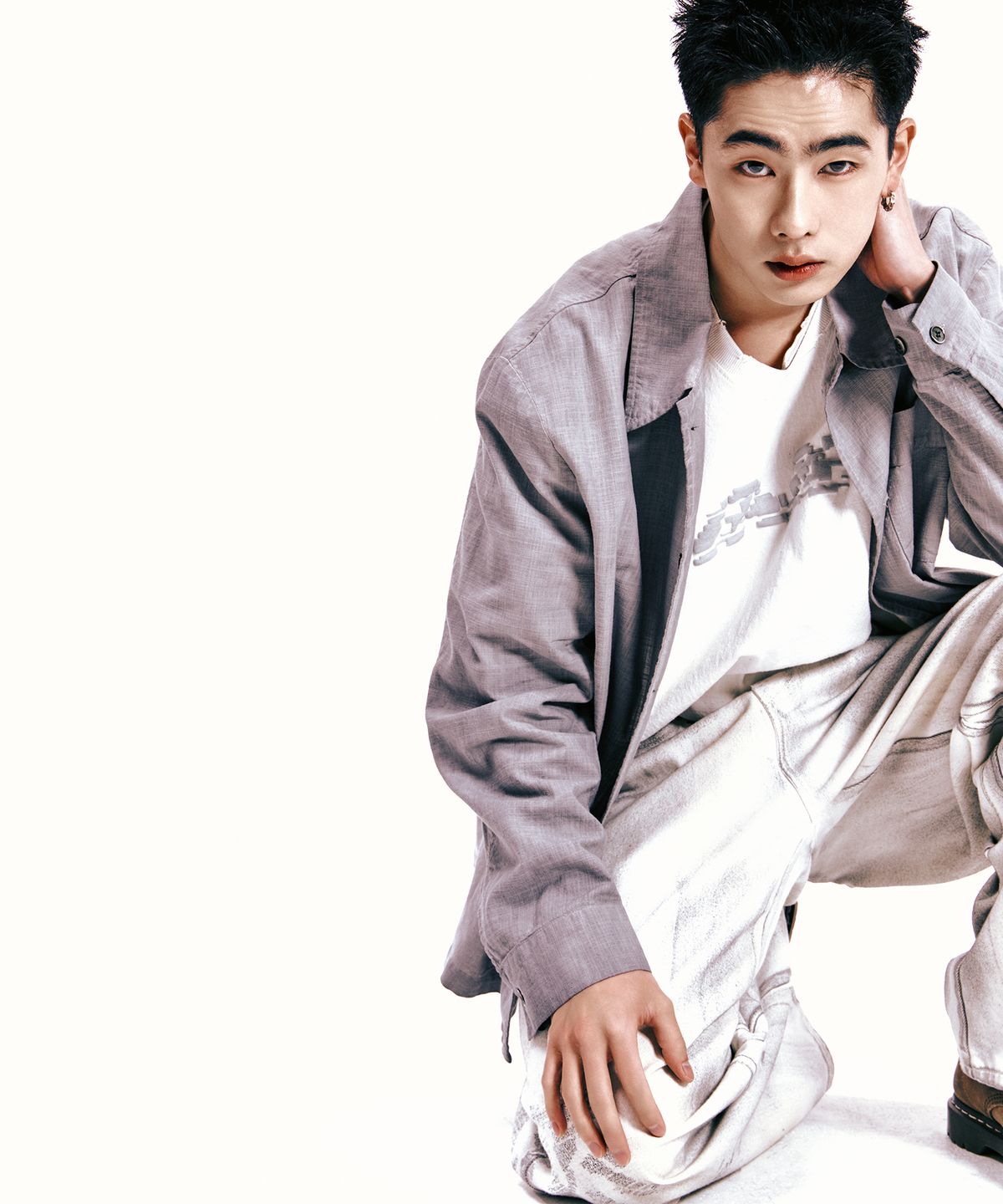 엔드릭스(EDLIX) Starring Luna Surface Linen Shirt (Dsky)