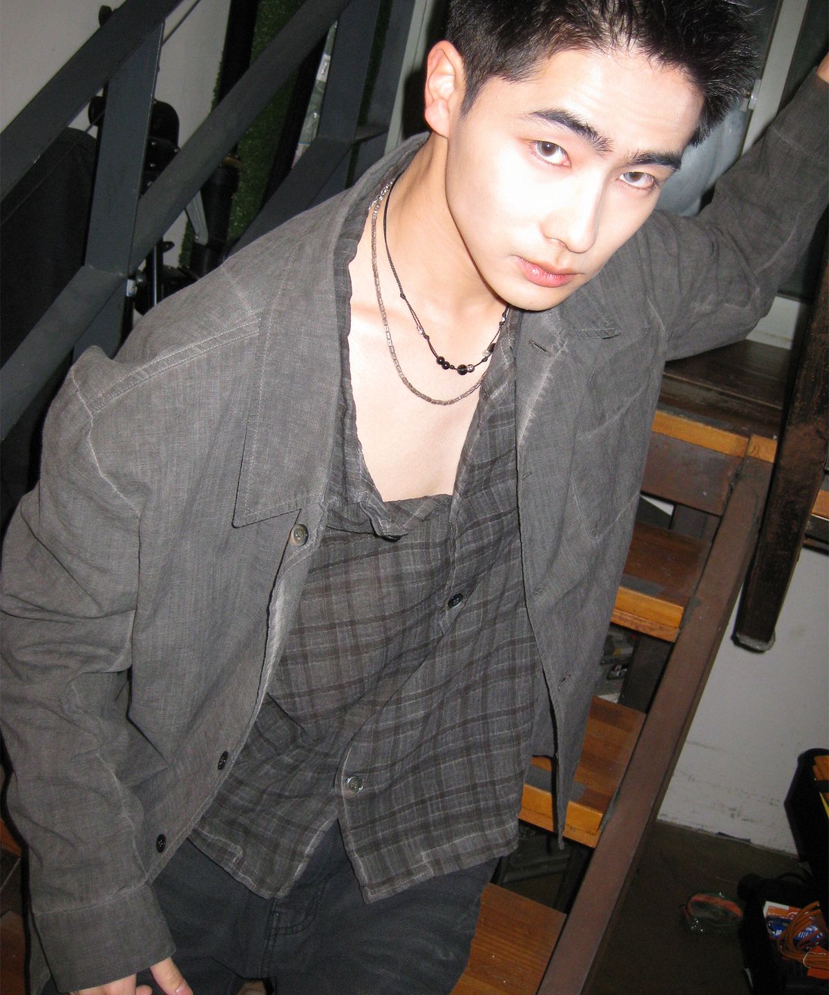 엔드릭스(EDLIX) Starring Luna Surface Linen Shirt (Black)