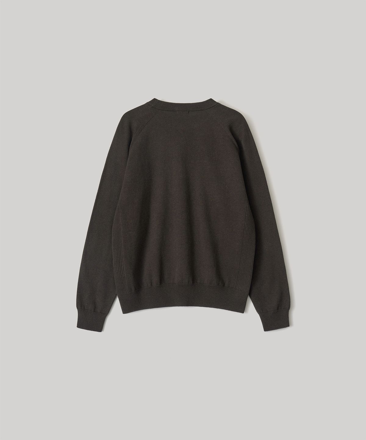 어나더오피스 우먼(ANOTHER OFFICE WOMEN) W. Whole Garment Crew-Neck Knit (Dark Brown)