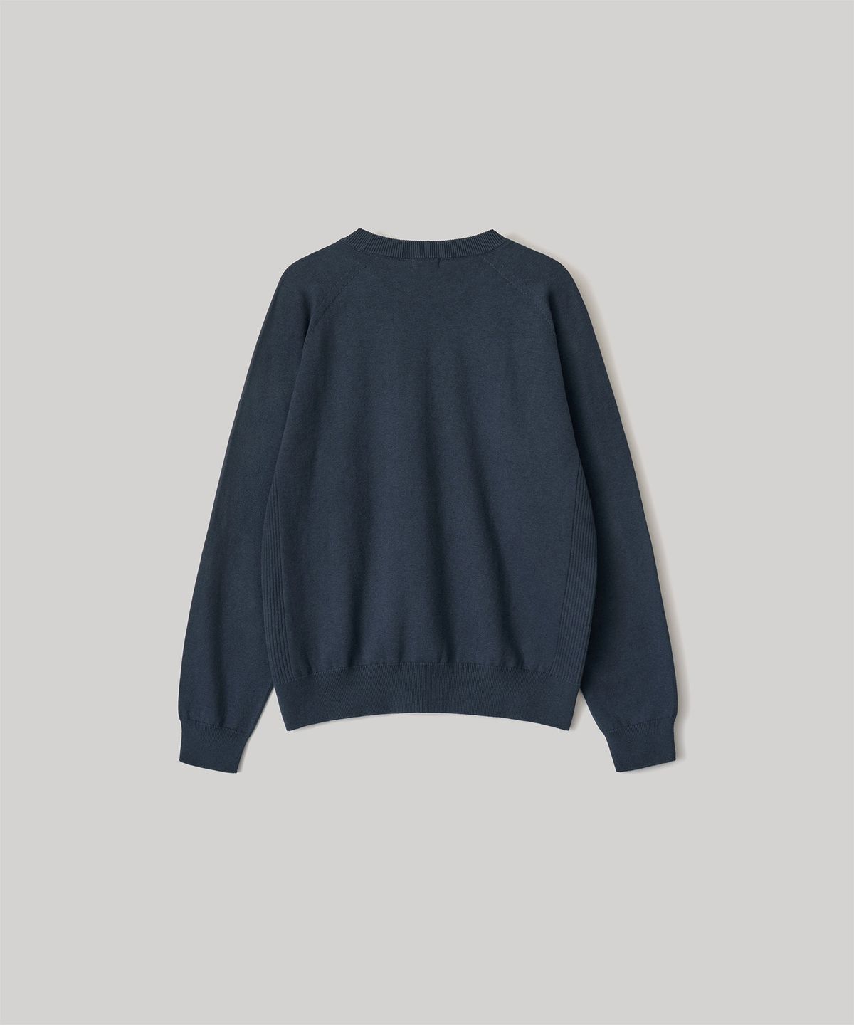 어나더오피스 우먼(ANOTHER OFFICE WOMEN) W. Whole Garment Crew-Neck Knit (Indigo Blue)