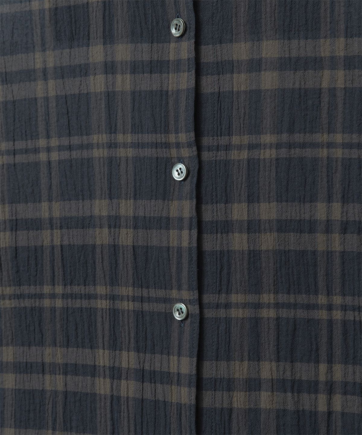 어나더오피스 우먼(ANOTHER OFFICE WOMEN) W. Voile Oversized Shirt (Navy-Check)