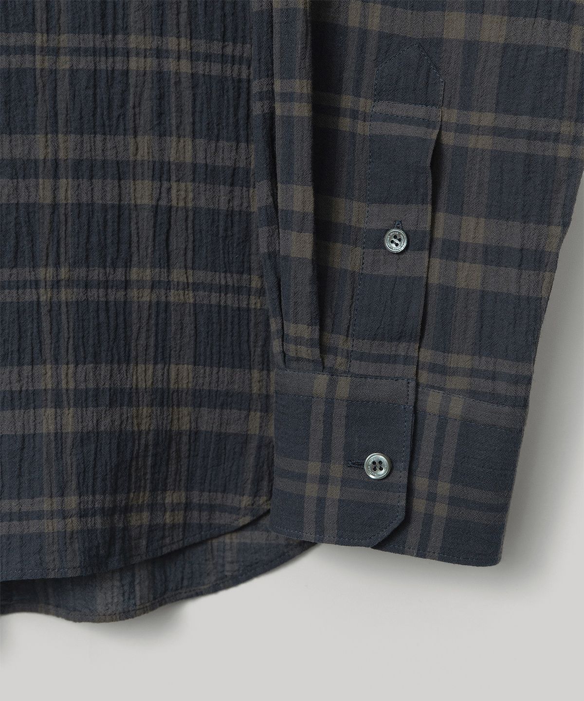 어나더오피스 우먼(ANOTHER OFFICE WOMEN) W. Voile Oversized Shirt (Navy-Check)