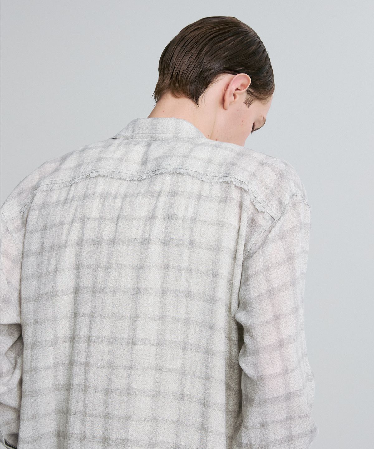 리이 맨(RERHEE MEN) CHECKED SHIRT CHECK GRAY