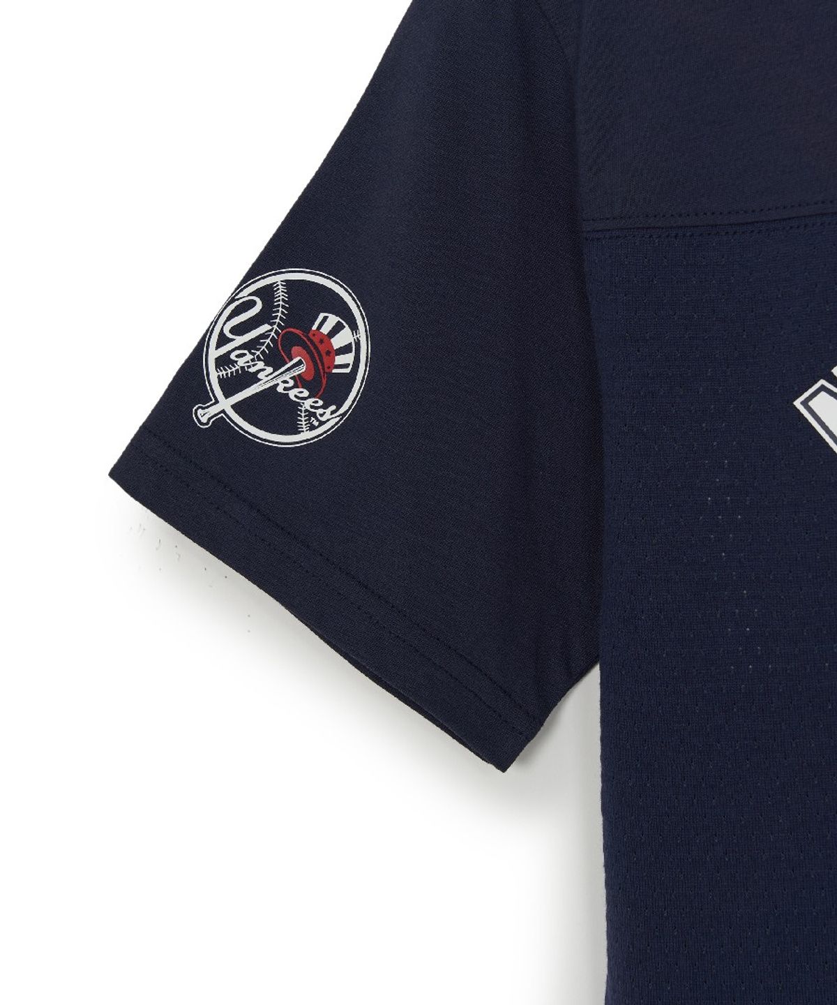 엠엘비 키즈(MLB KIDS) 스트릿 베이직 메쉬 레터링 티셔츠 NY (D.Navy)