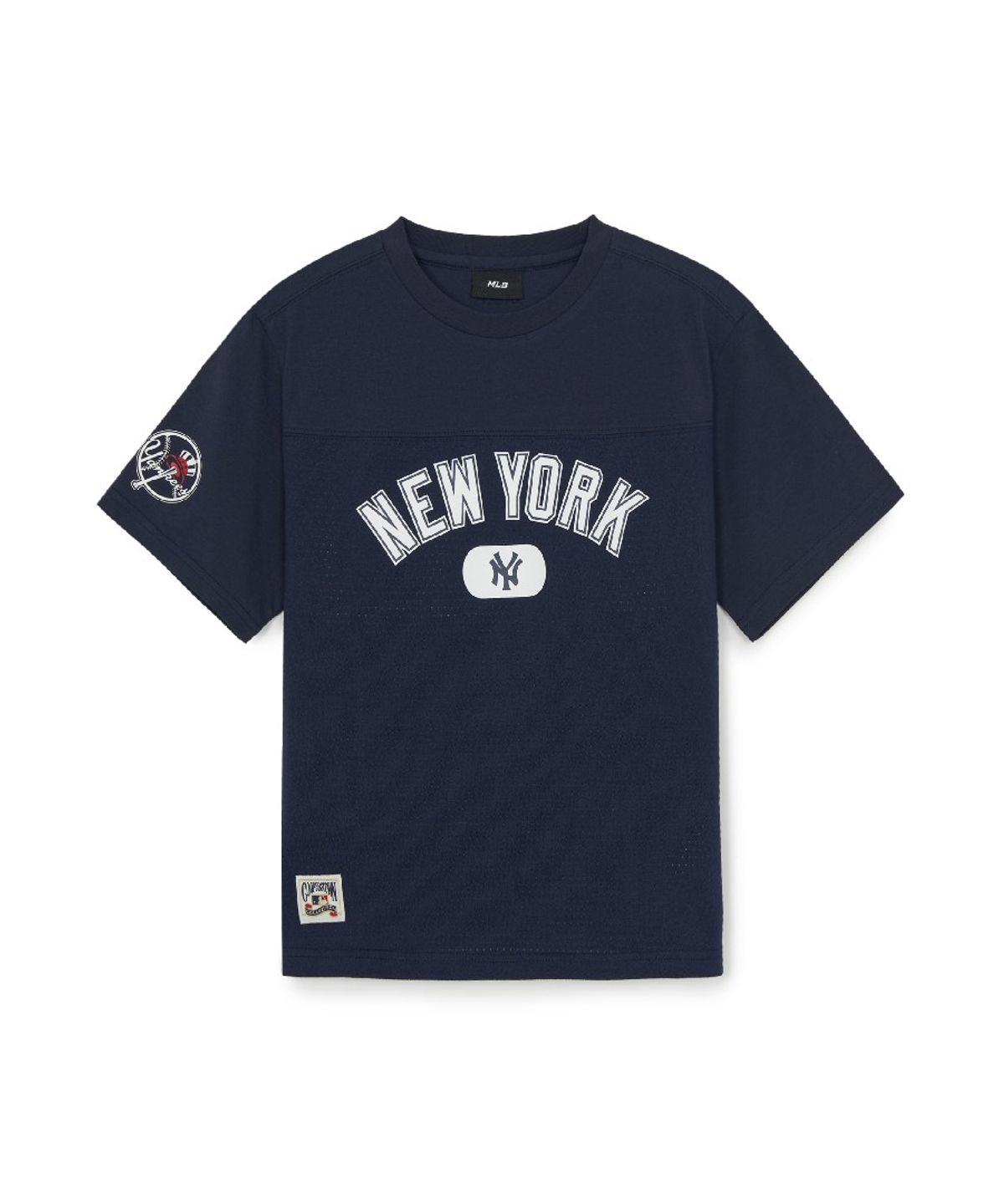 엠엘비 키즈(MLB KIDS) 스트릿 베이직 메쉬 레터링 티셔츠 NY (D.Navy)