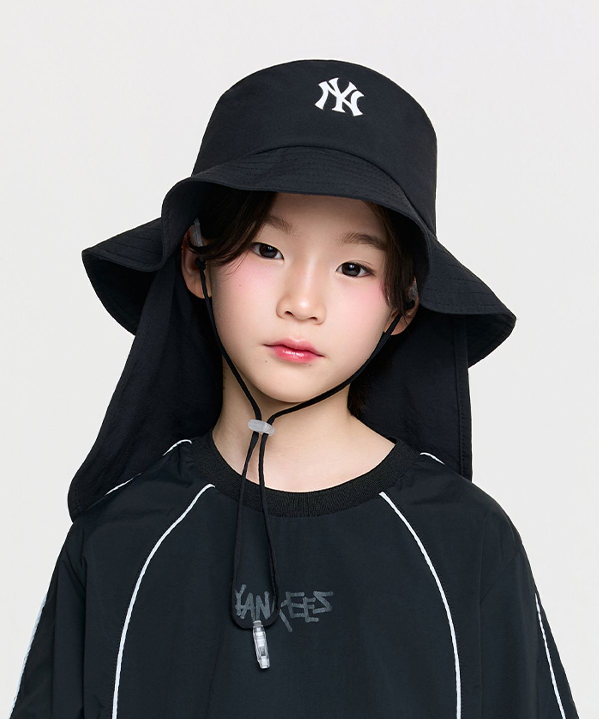 엠엘비 키즈(MLB KIDS) 쿨필드 경량 플랩 버킷햇 NY (Black)