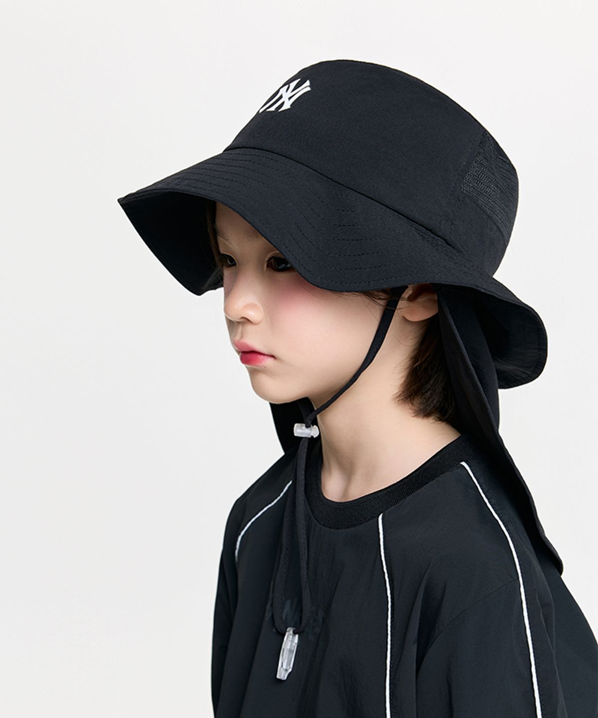 엠엘비 키즈(MLB KIDS) 쿨필드 경량 플랩 버킷햇 NY (Black)