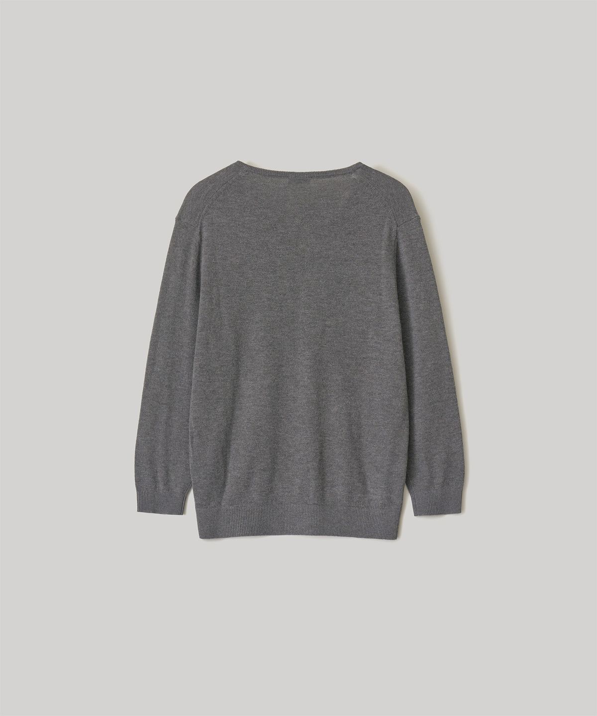 어나더오피스 우먼(ANOTHER OFFICE WOMEN) W. V-Neck Solid Knit (Heather Charcoal)