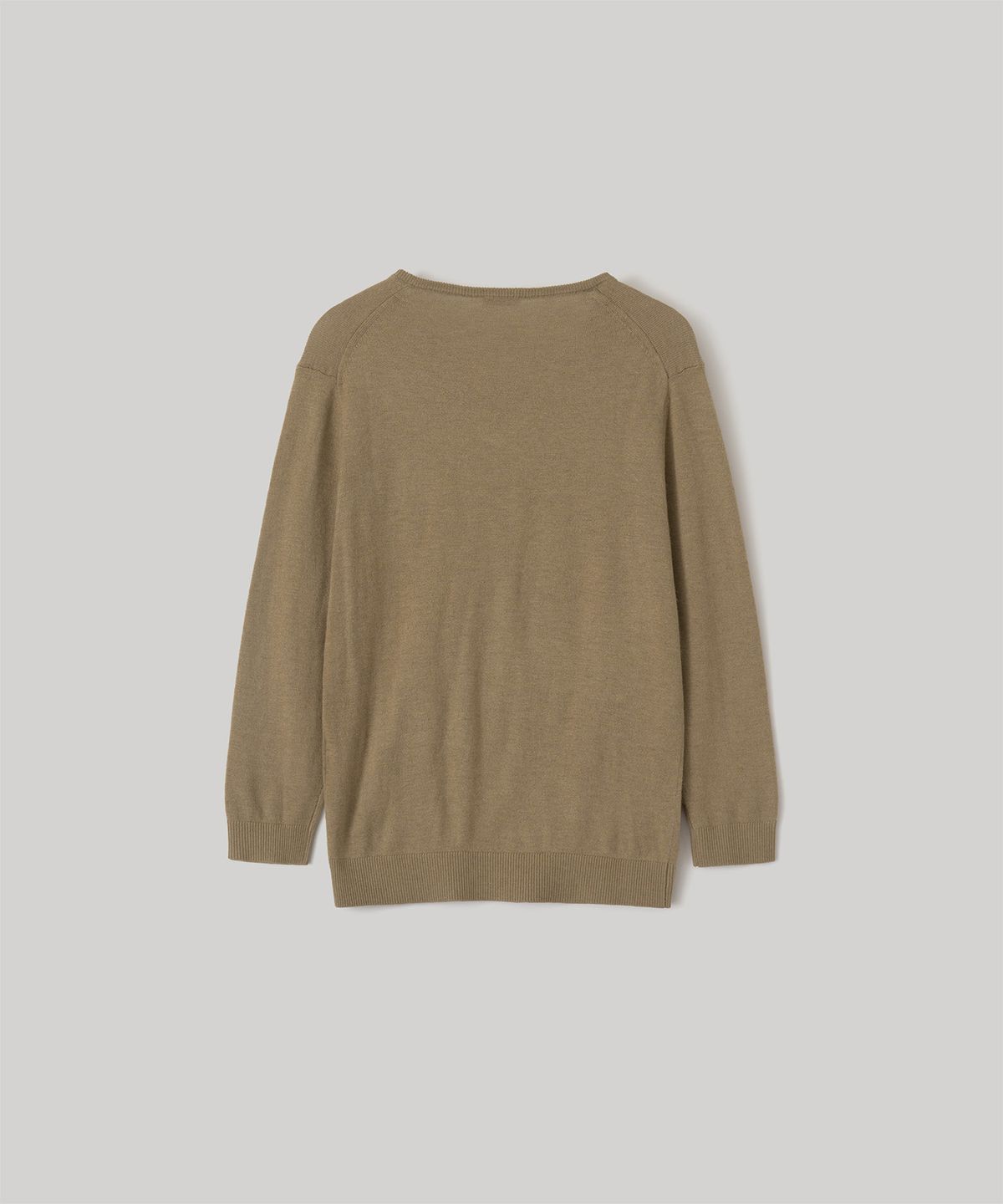 어나더오피스 우먼(ANOTHER OFFICE WOMEN) W. V-Neck Solid Knit (Light Brown)