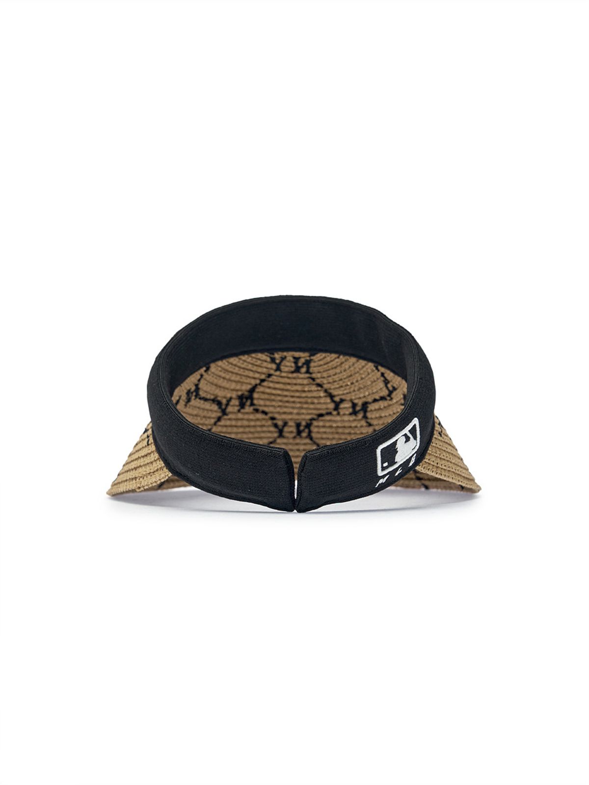 엠엘비 키즈(MLB KIDS) 다이아 모노그램 라피아 썬캡 NY (Black)