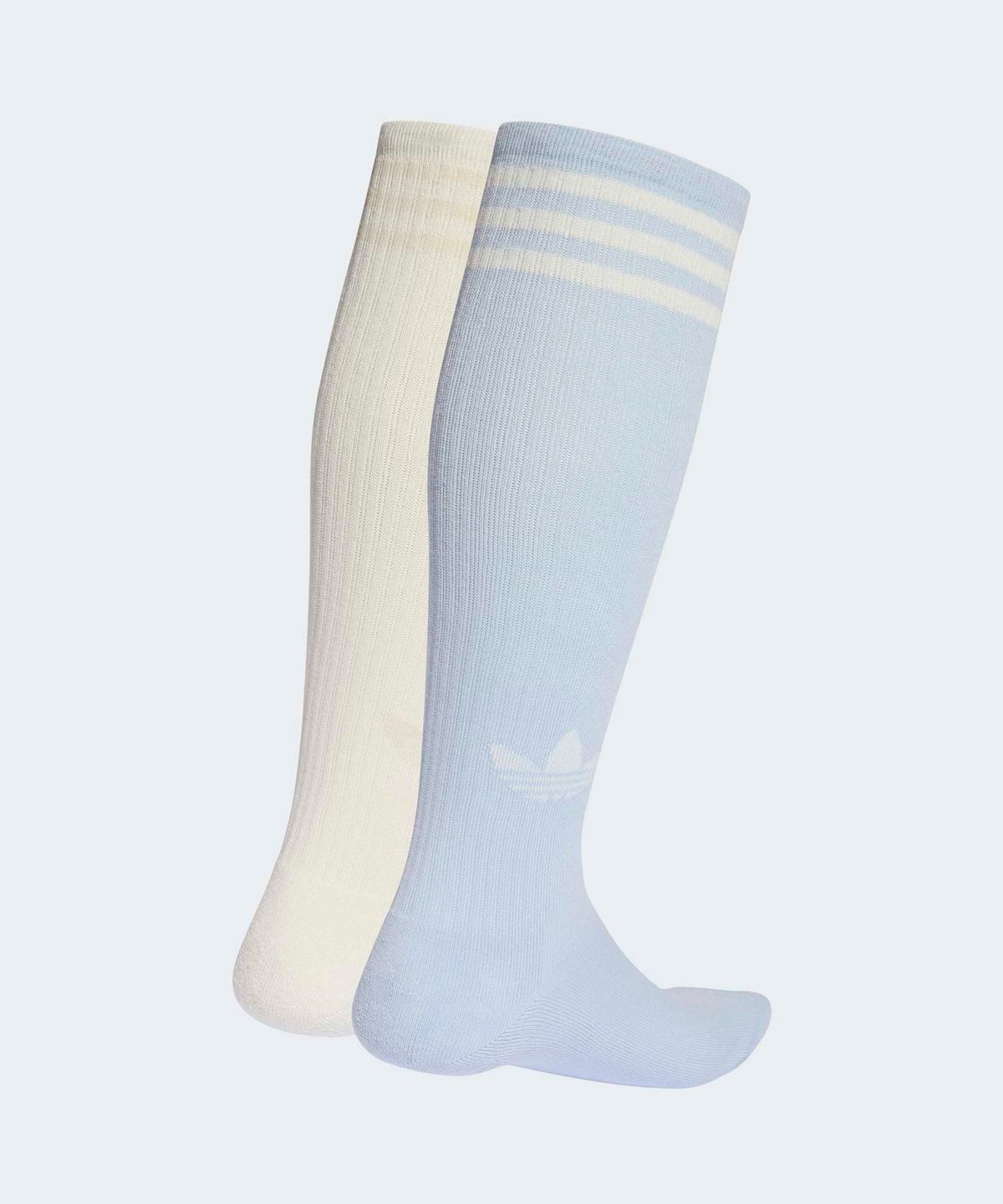 아디다스(ADIDAS) 3-스트라이프 니 삭스 2P - 화이트:클리어스카이 / KD8259