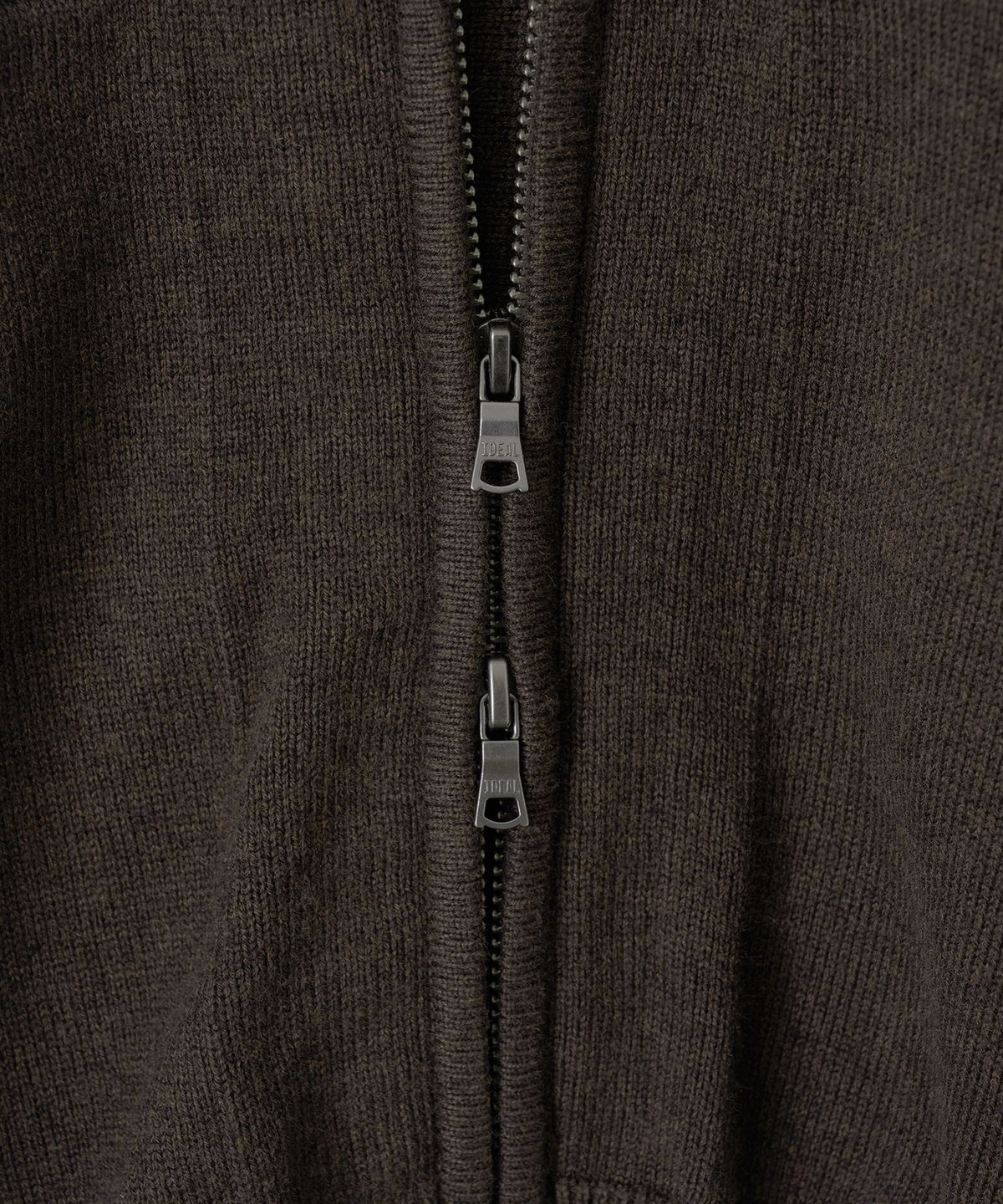 어나더오피스 우먼(ANOTHER OFFICE WOMEN) W. Aviator Knit Blouson (Dark Brown)