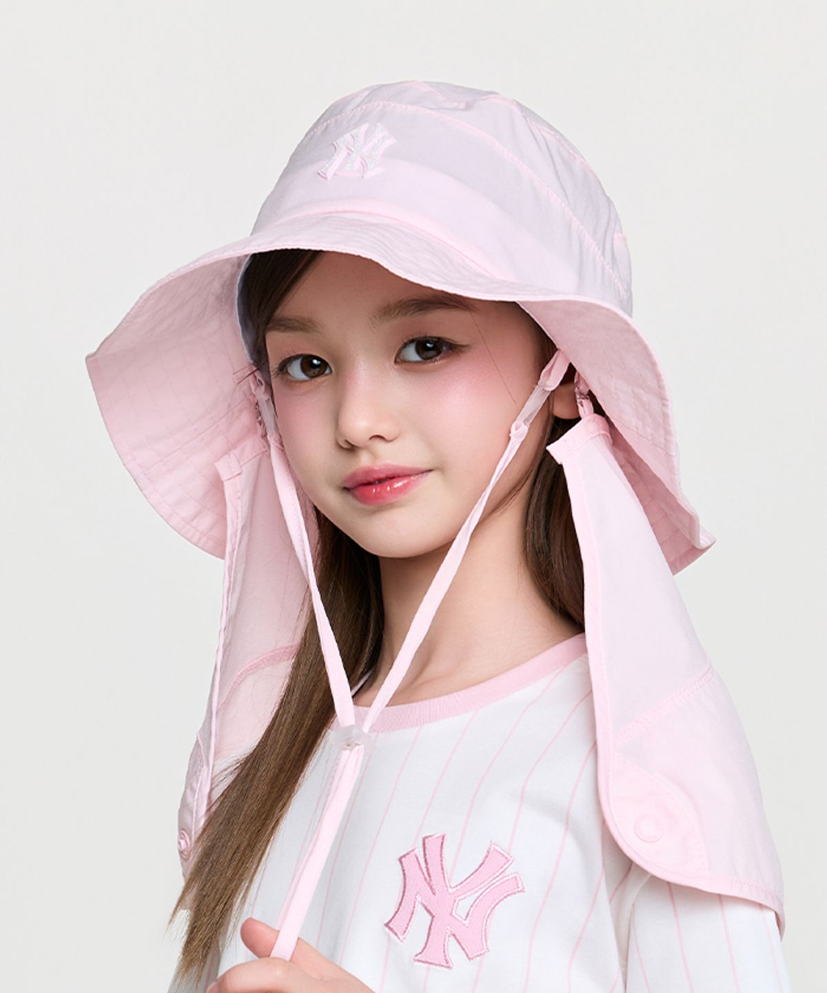 엠엘비 키즈(MLB KIDS) 여아 메탈 플랩 버킷햇 NY (L.Pink)