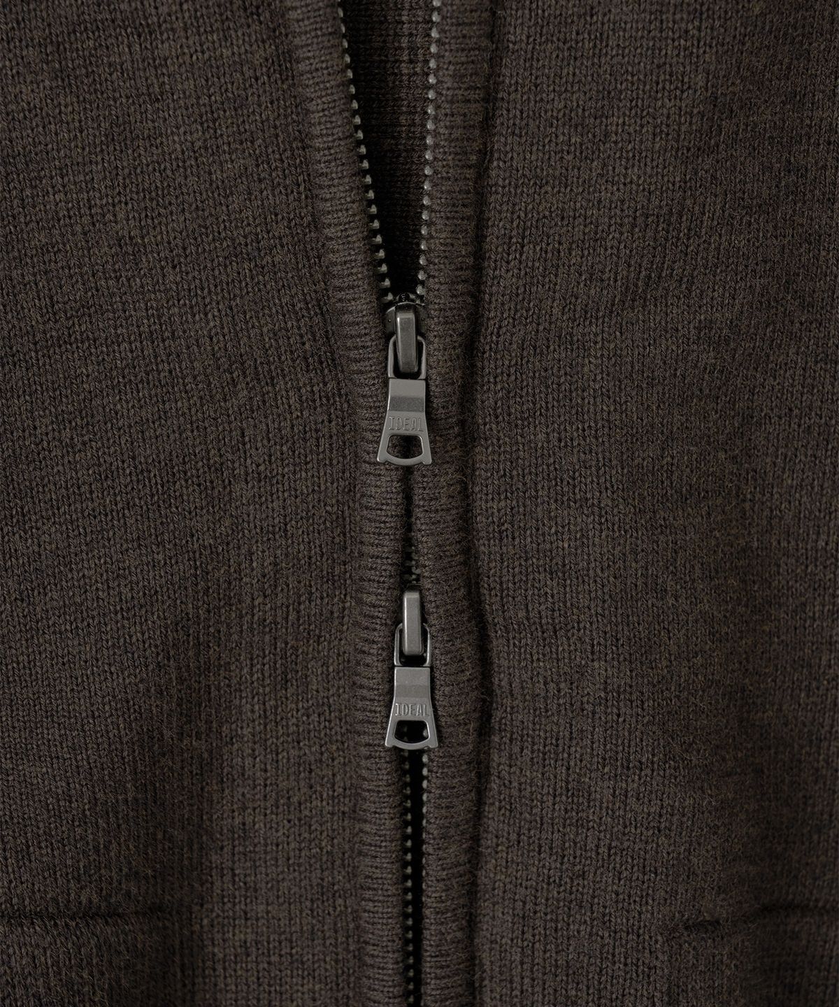 어나더 오피스(ANOTHER OFFICE) Aviator Knit Blouson (Dark Brown)