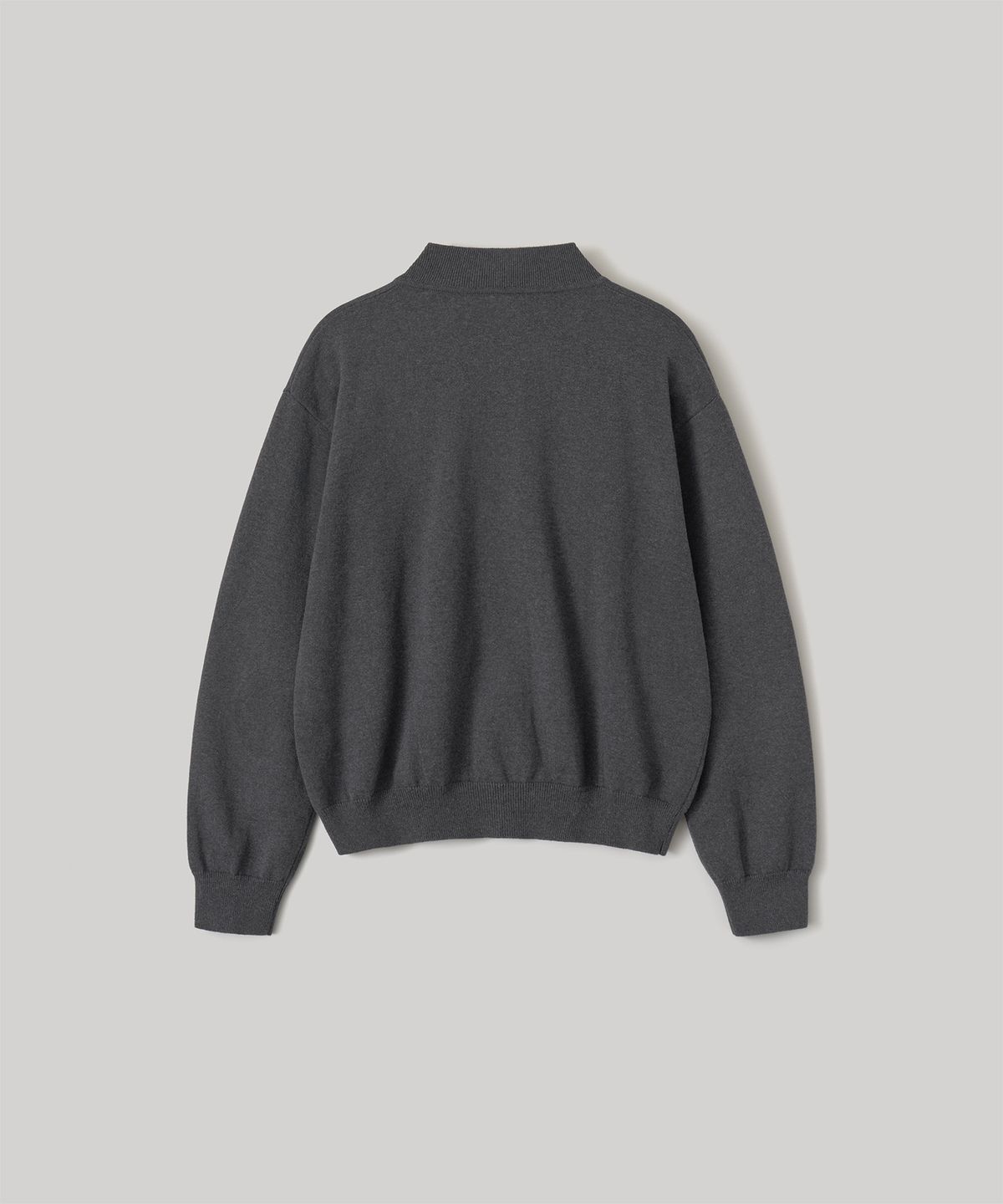 어나더 오피스(ANOTHER OFFICE) Aviator Knit Blouson (Charcoal)