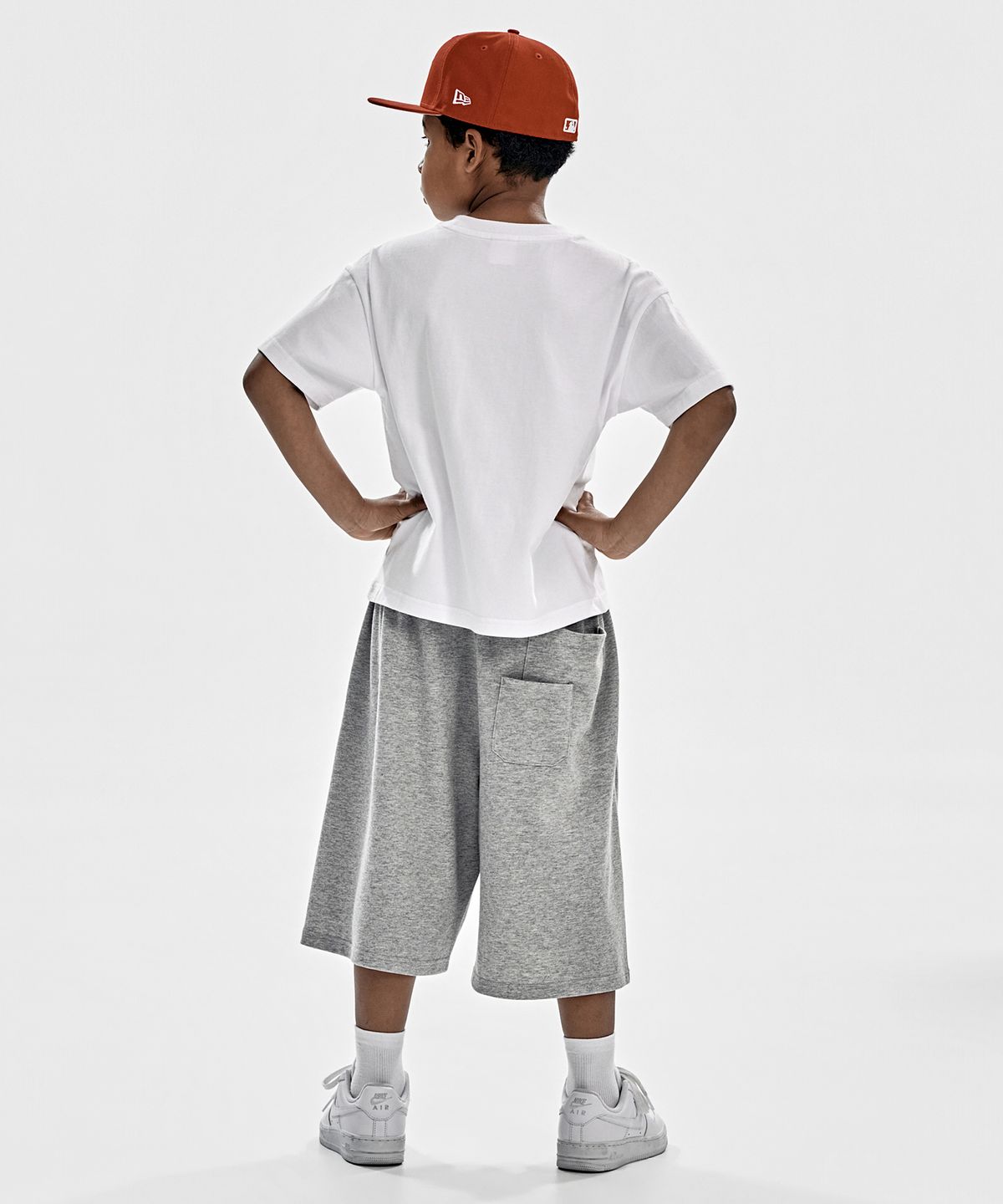 테이크이지 키즈(TAKEASY KIDS) 듀얼포켓 스웻 쇼츠 (멜란지그레이)
