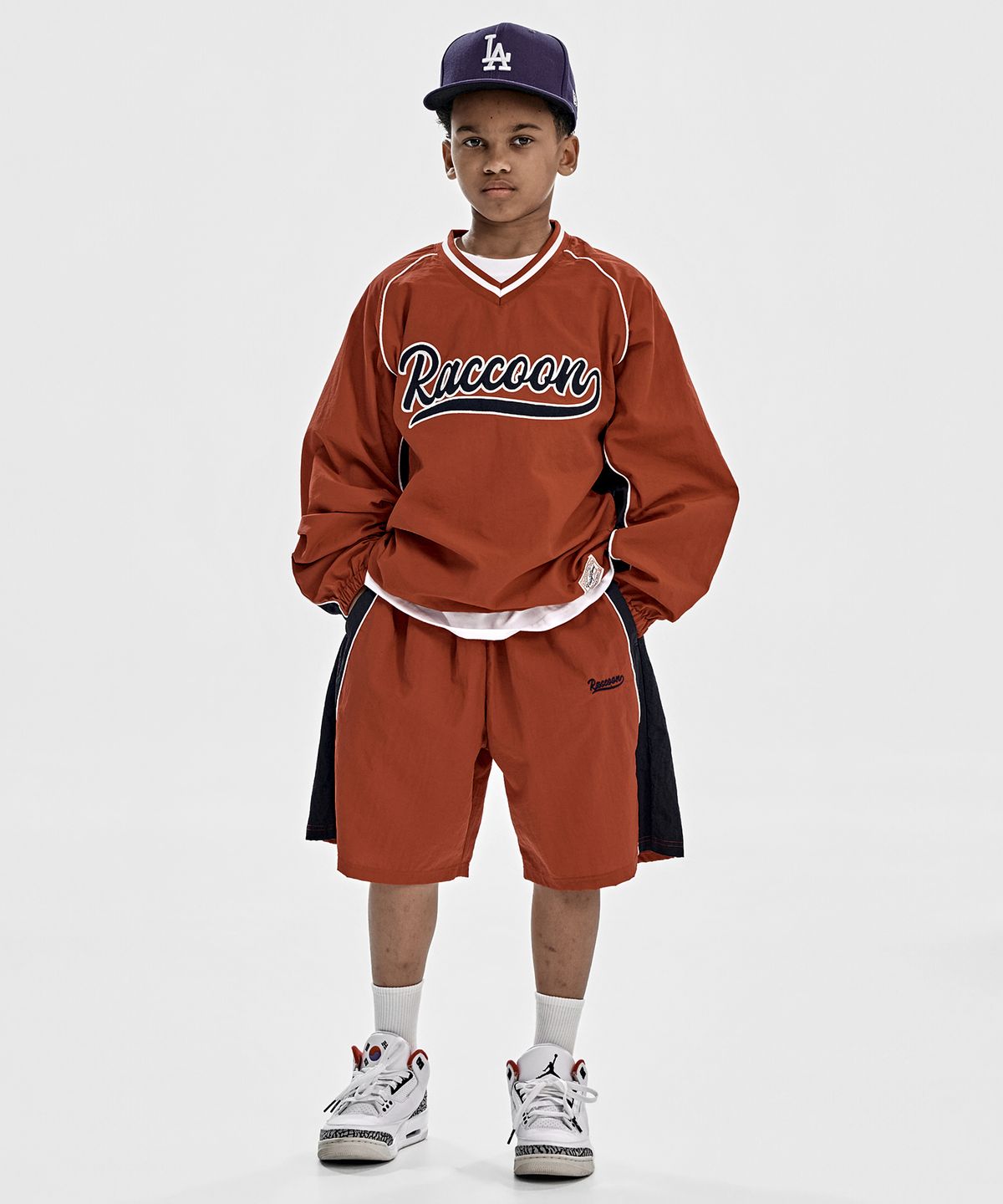 테이크이지 키즈(TAKEASY KIDS) 라쿠 윈드브레이커 쇼츠 (버건디)