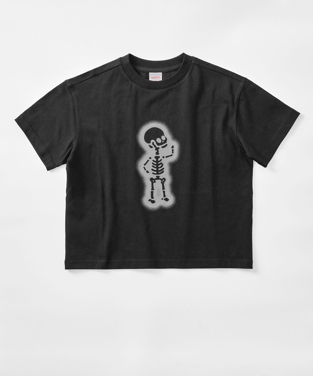 테이크이지 키즈(TAKEASY KIDS) 헬로우본 크롭 티셔츠 (블랙)