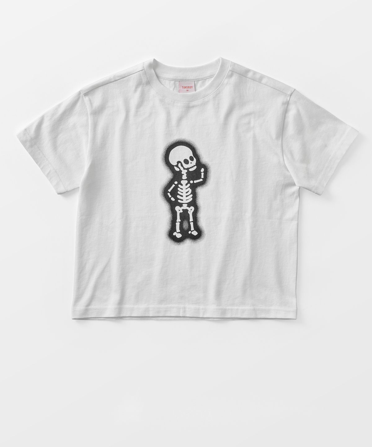 테이크이지 키즈(TAKEASY KIDS) 헬로우본 크롭 티셔츠 (화이트)