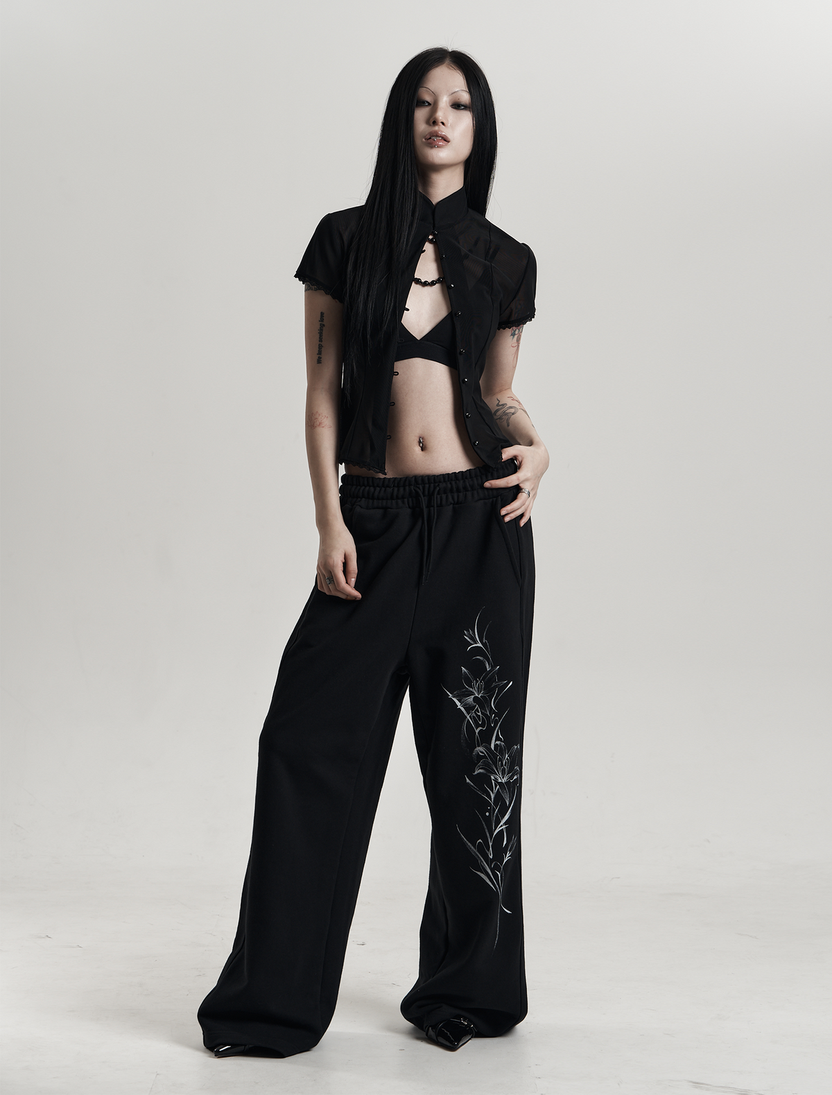 미트라(MITRA) 릴리 와이드 스웻팬츠 _ BLACK