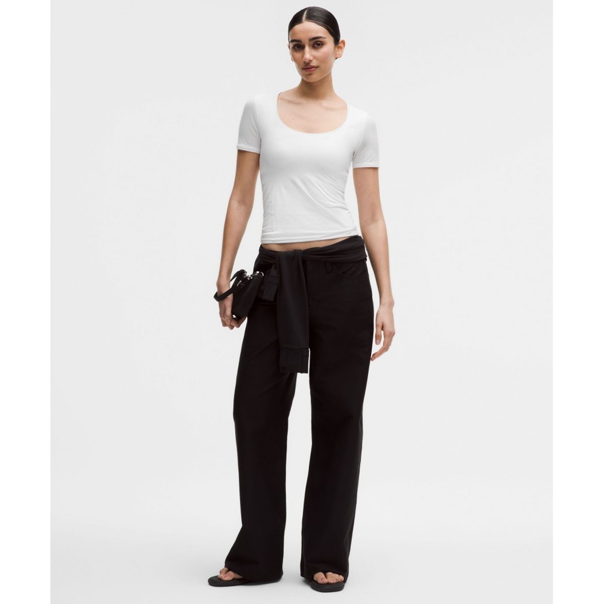 룰루레몬(LULULEMON) 원더모스트 Ultra Soft Nulu 스쿱넥 티셔츠  WHT