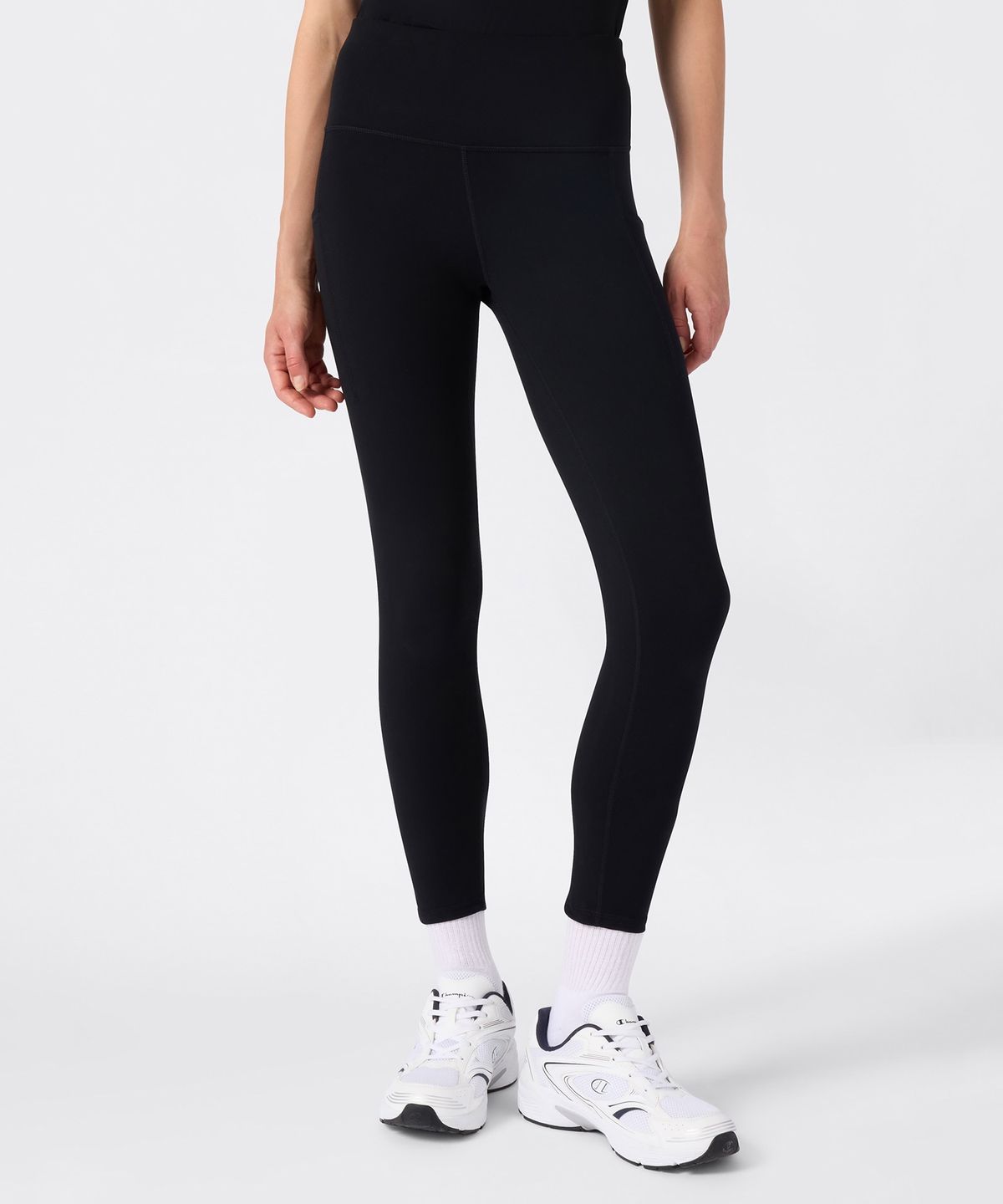 챔피온(CHAMPION) 여성 애슬레틱 카프리 팬츠 Black