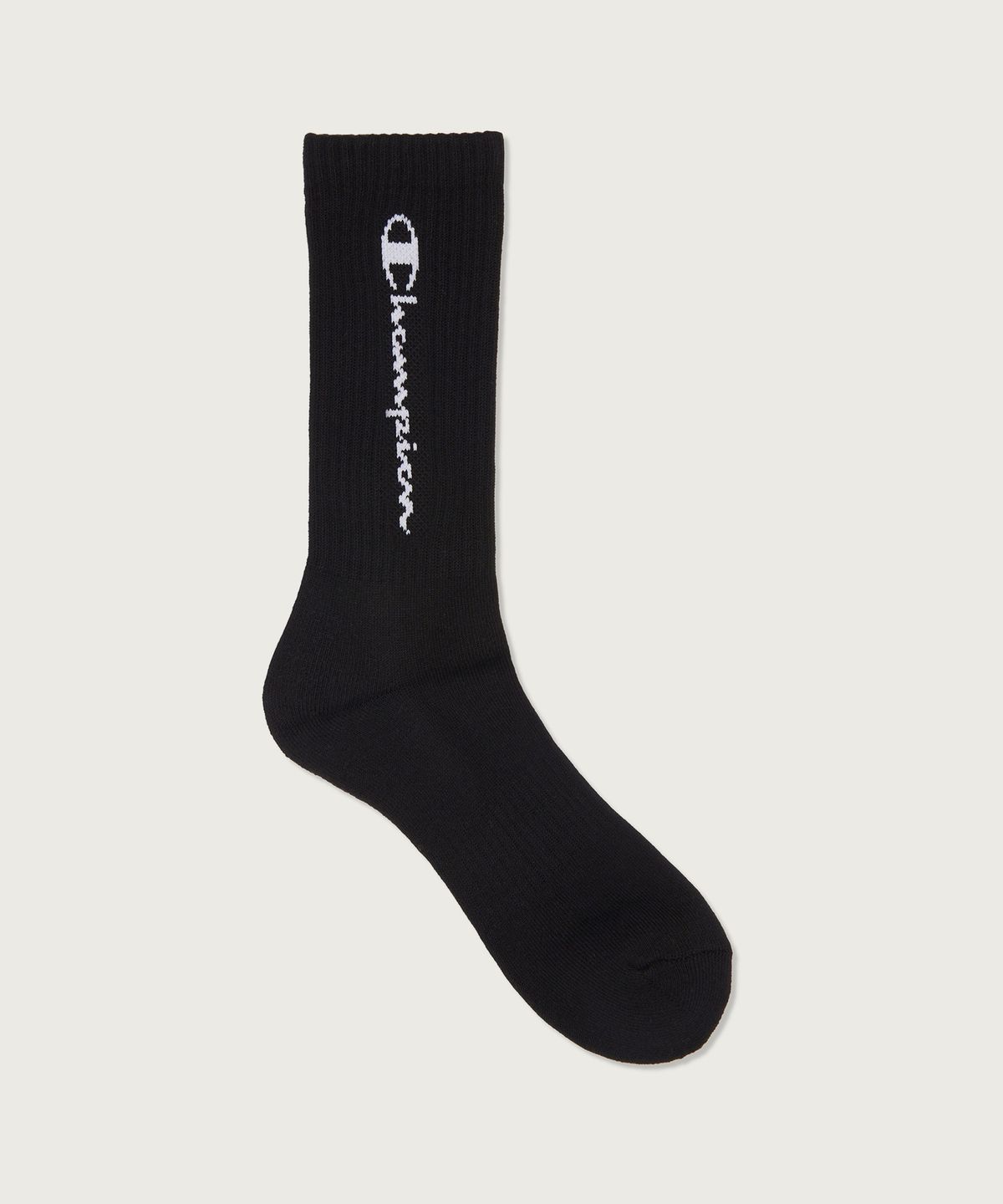 챔피온(CHAMPION) [3pack] 스크립트 크루 삭스 Black