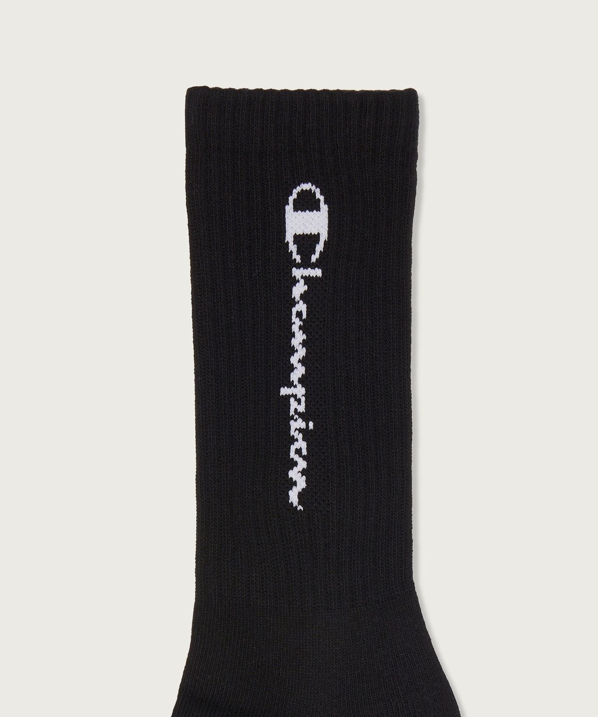 챔피온(CHAMPION) [3pack] 스크립트 크루 삭스 Black