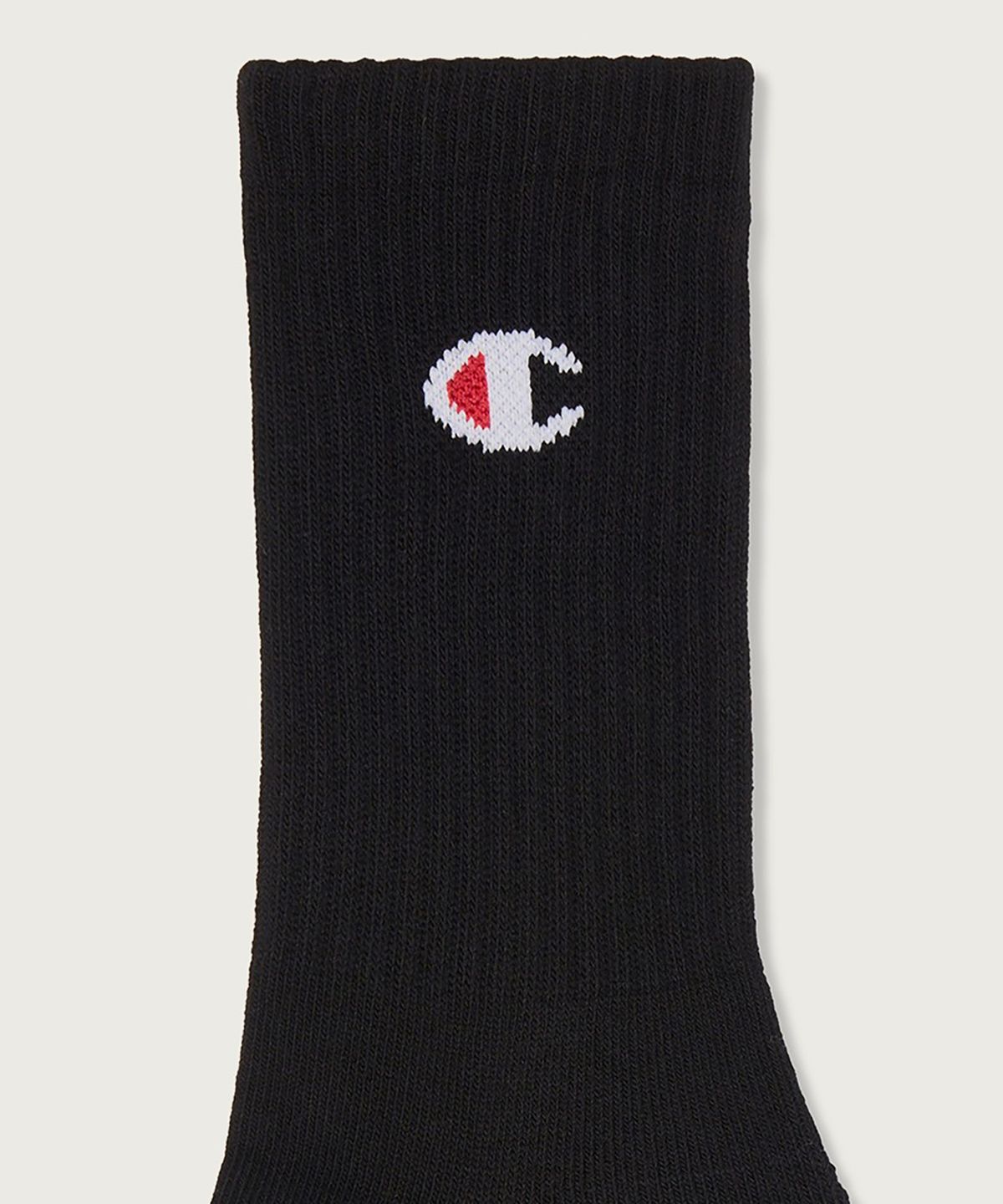 챔피온(CHAMPION) [3pack] C로고 크루 삭스 Black
