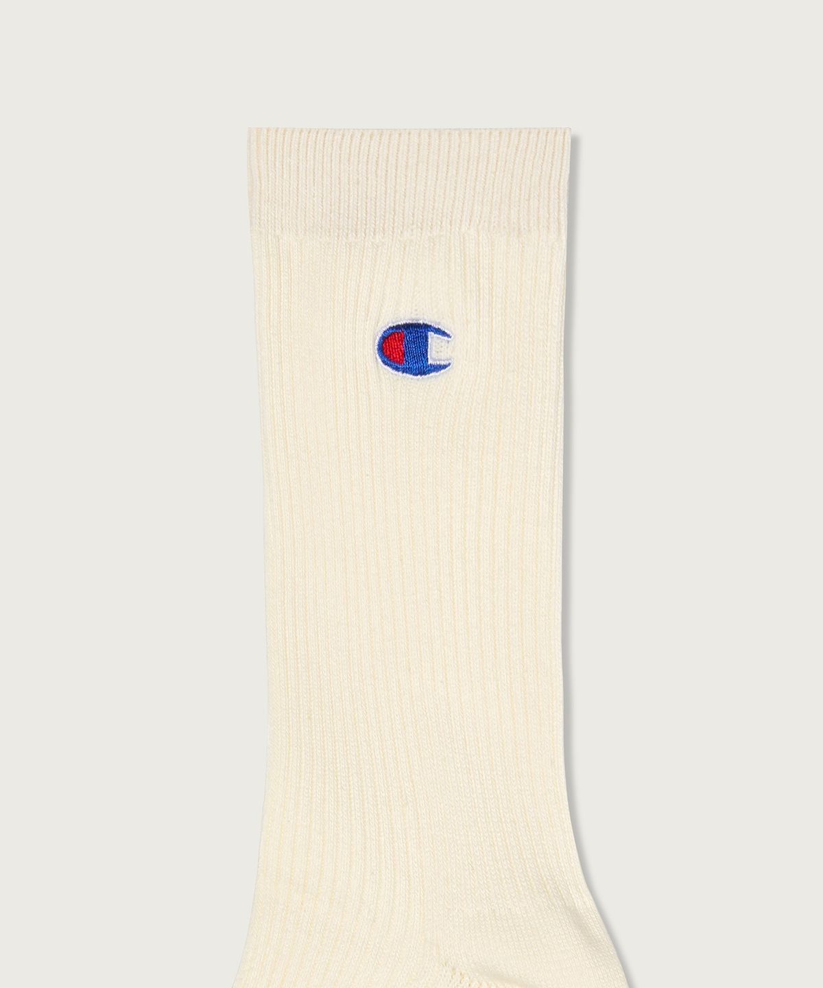 챔피온(CHAMPION) [3pack] C패치 크루 삭스 Cream