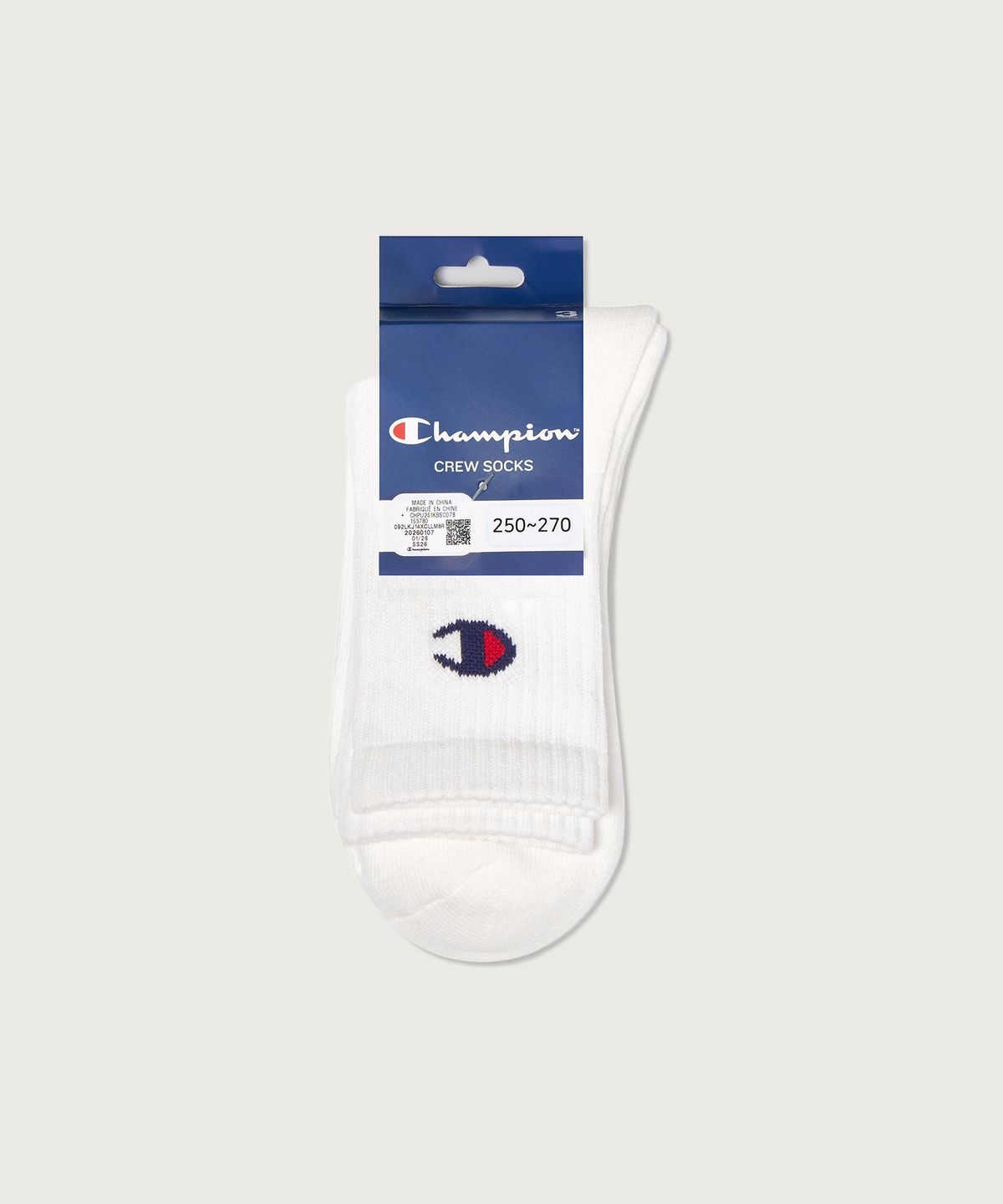 챔피온(CHAMPION) [3pack] C로고 미드 삭스 White