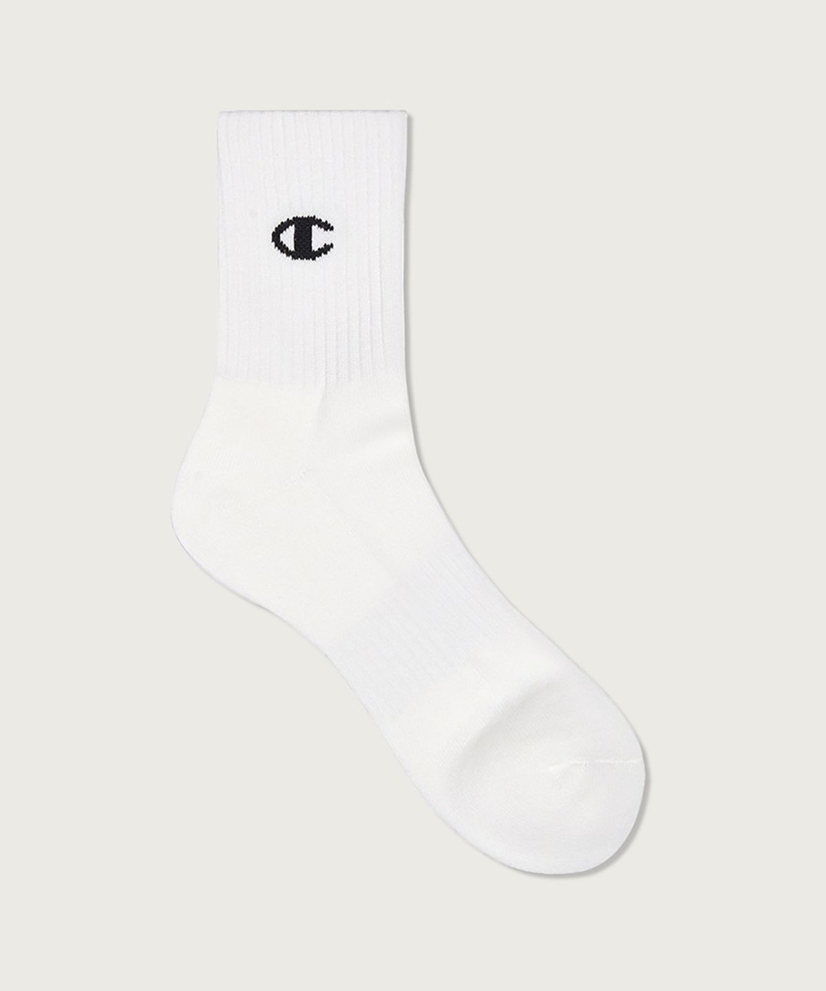 챔피온(CHAMPION) [3pack] 모노 C로고 미드 삭스 White