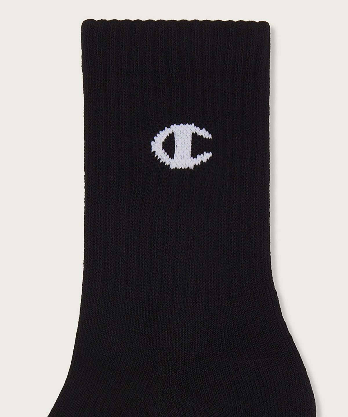 챔피온(CHAMPION) [3pack] 모노 C로고 미드 삭스 Black