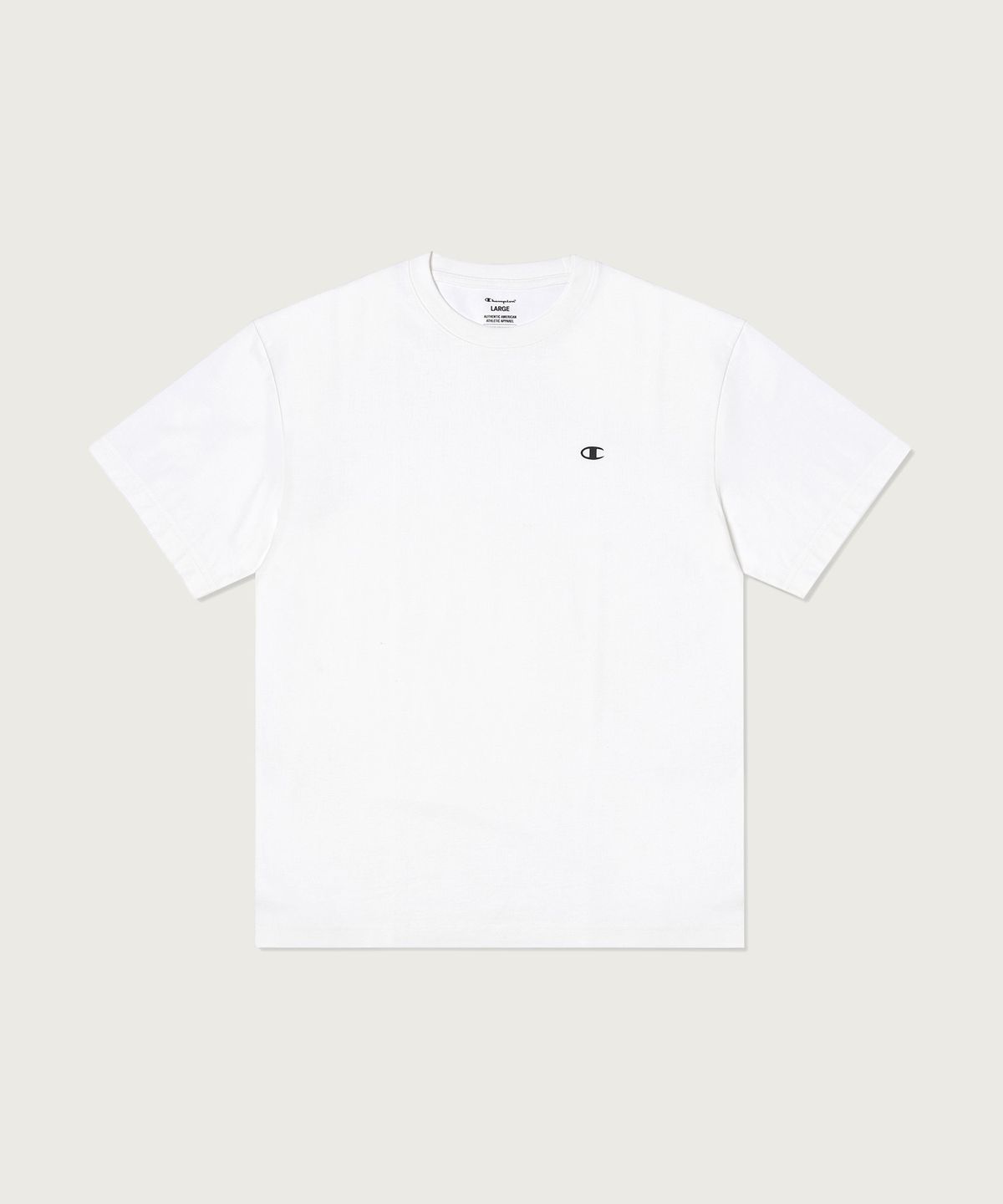 챔피온(CHAMPION) [2pack] 릴렉스핏 크루넥 쿨 티셔츠 White/White
