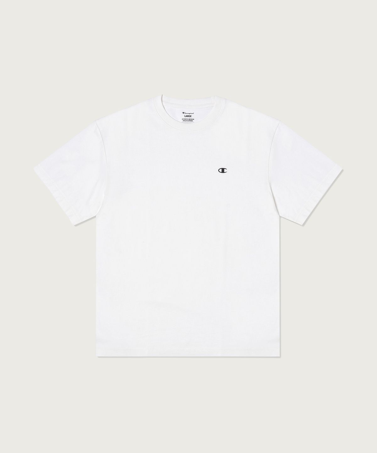 챔피온(CHAMPION) [2pack] 릴렉스핏 크루넥 쿨 티셔츠 White/Black
