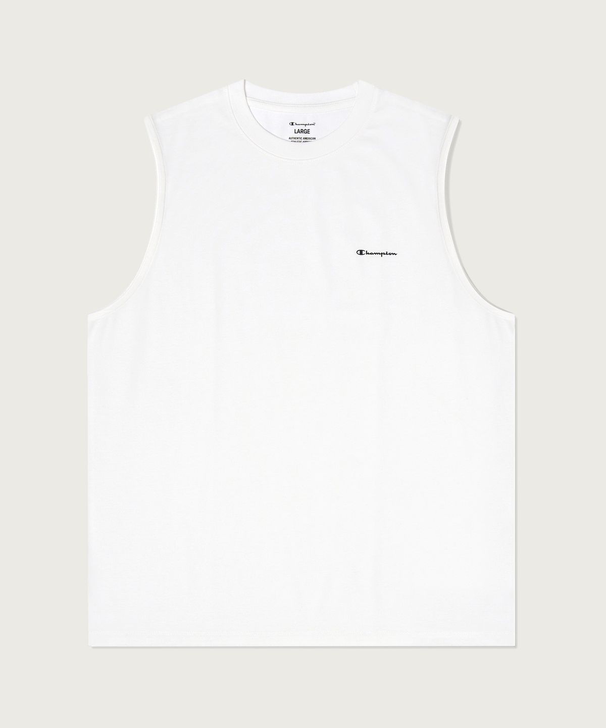 챔피온(CHAMPION) [2pack] 릴렉스핏 크루넥 쿨 슬리브리스 White/Navy