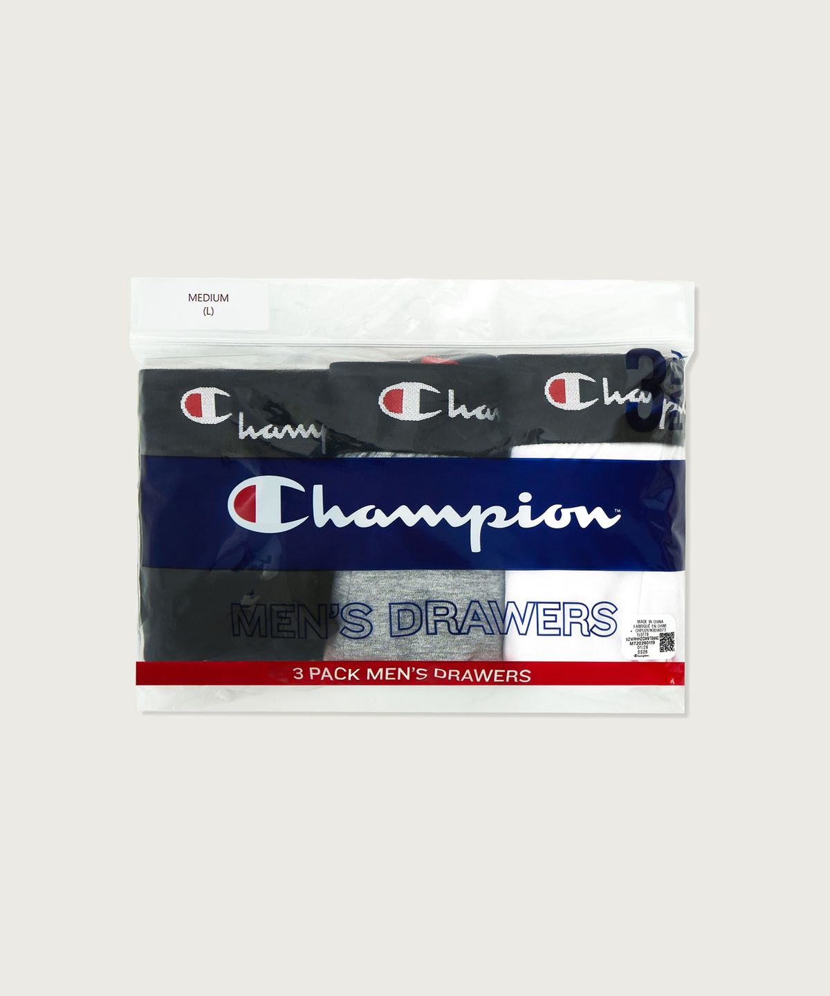 챔피온(CHAMPION) [3pack] 숏랭스 드로즈 Black/Grey/White