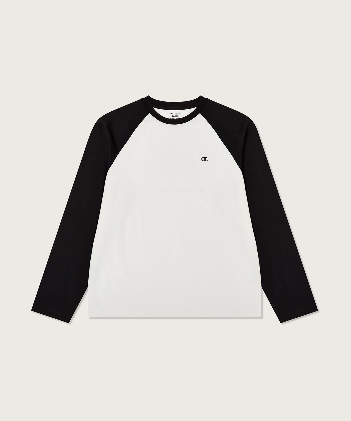 챔피온(CHAMPION) [2pack] 릴렉스핏 크루넥 래글런 롱슬리브 티셔츠 Black/Navy
