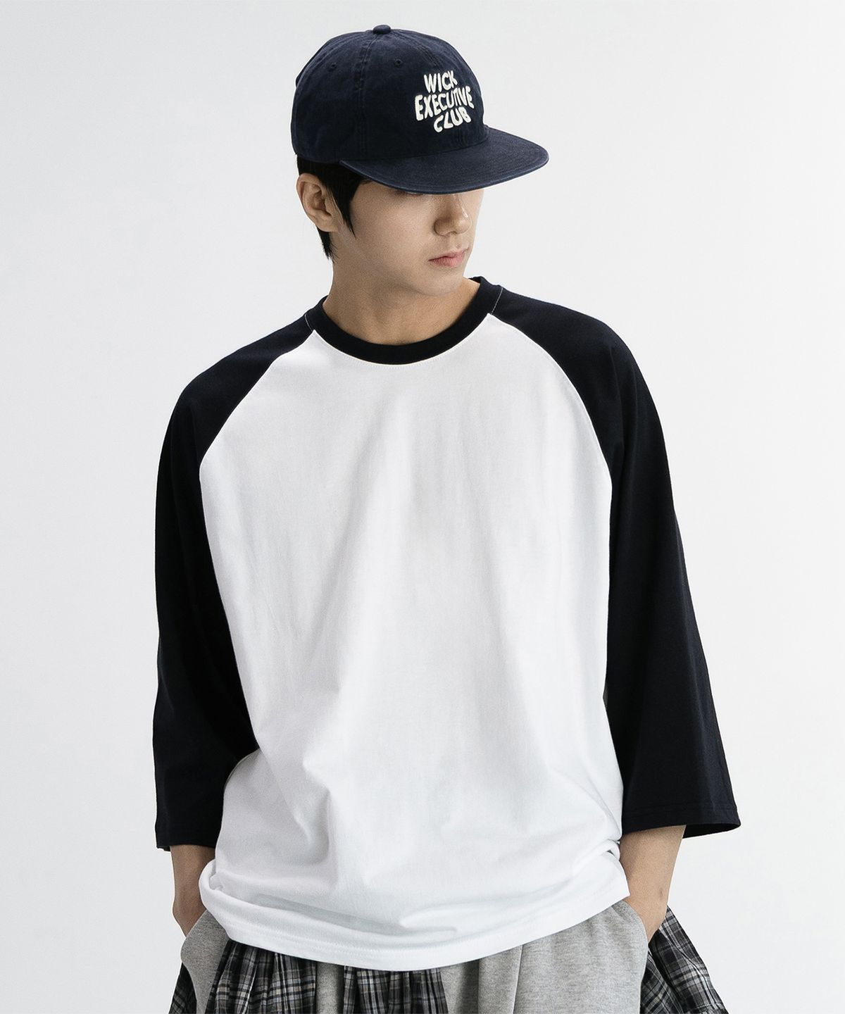 앨빈클로(ALVINCLO) 7부 무지 래글런 티셔츠 AVT954 (4COLOR)