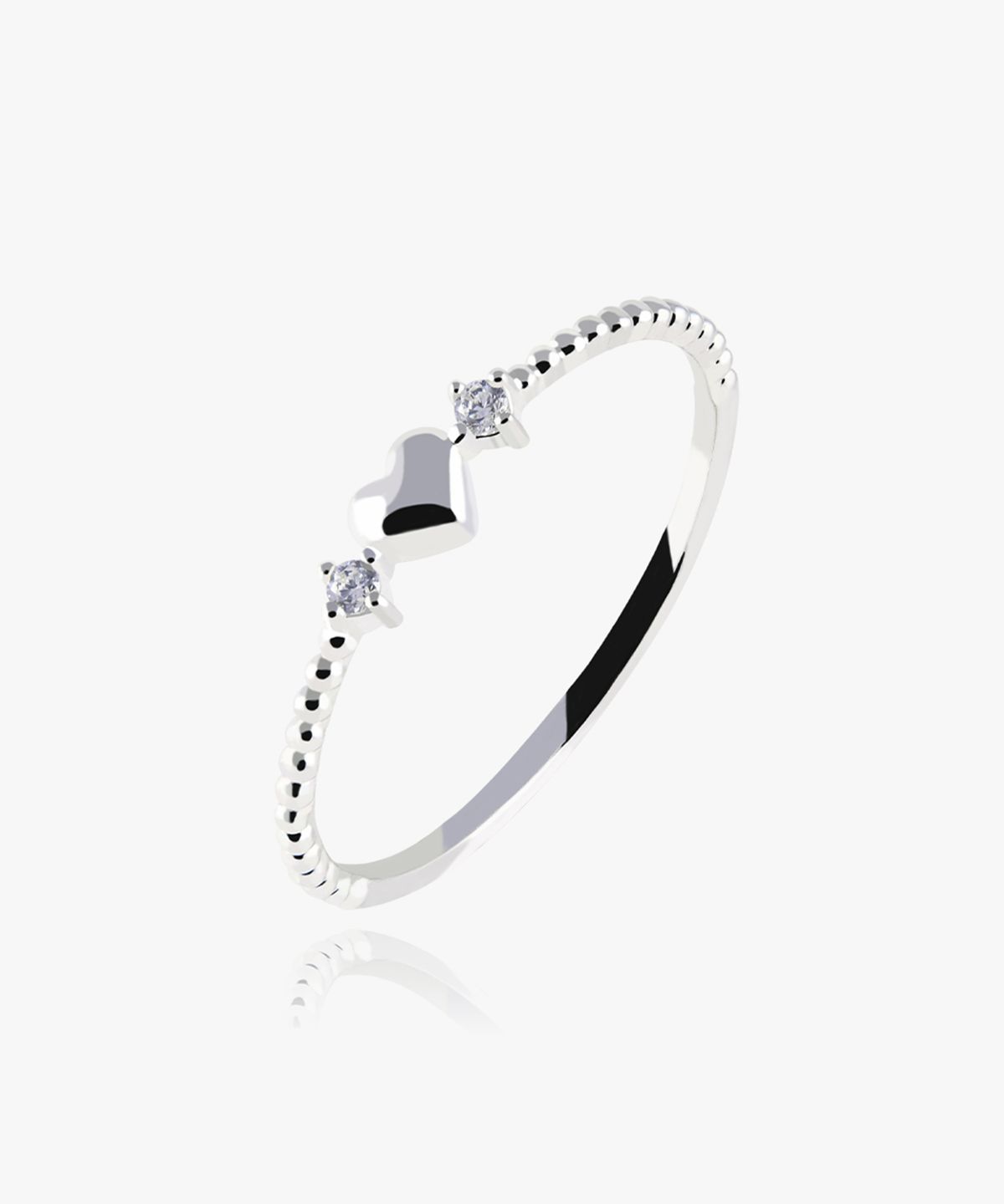 엘렌쥬얼리(HELENE JEWELRY) 925 실버 하트 윙스 큐빅 미스 링 은 반지
