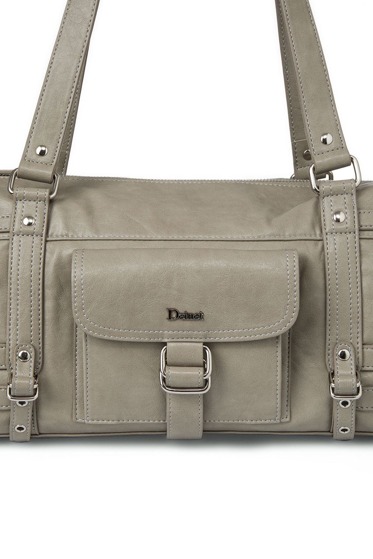 다이닛(DEINET) BELTED POCKET SHOULDER BAG IN GREY